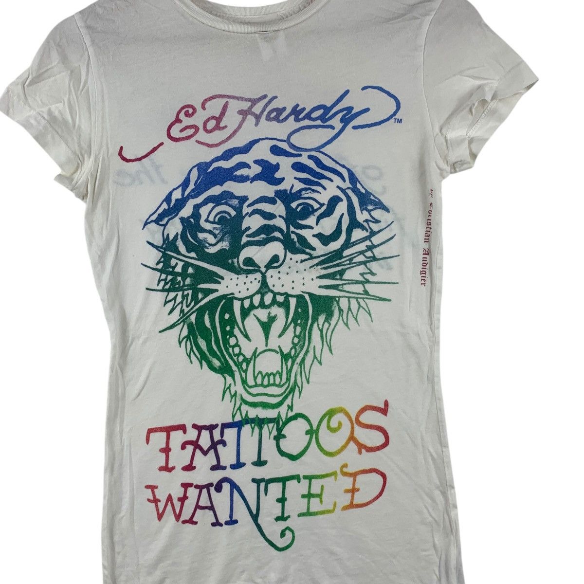 Ed Hardy ED HARDY CHRISTIAN AUDIGIER Tattoos Wanted Tee Shirt Top Size S / US 4 / IT 40 - 3 Thumbnail