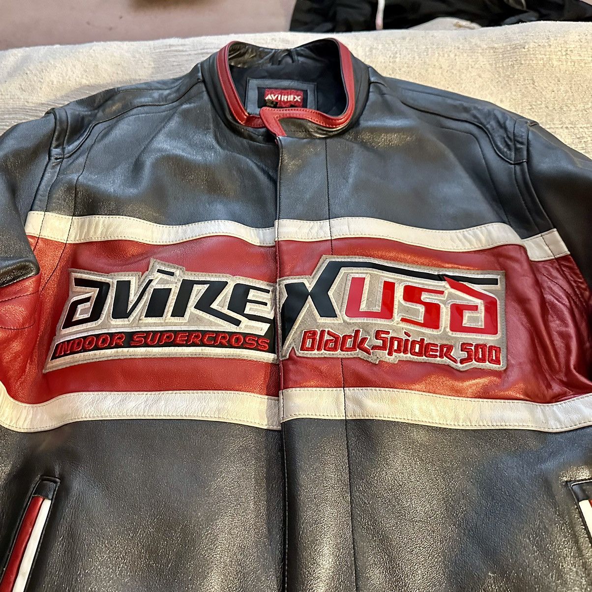 Avirex Vintage Avirex 90’s Supercross Black Spider leather jacket Size US XXL / EU 58 / 5 - 3 Thumbnail