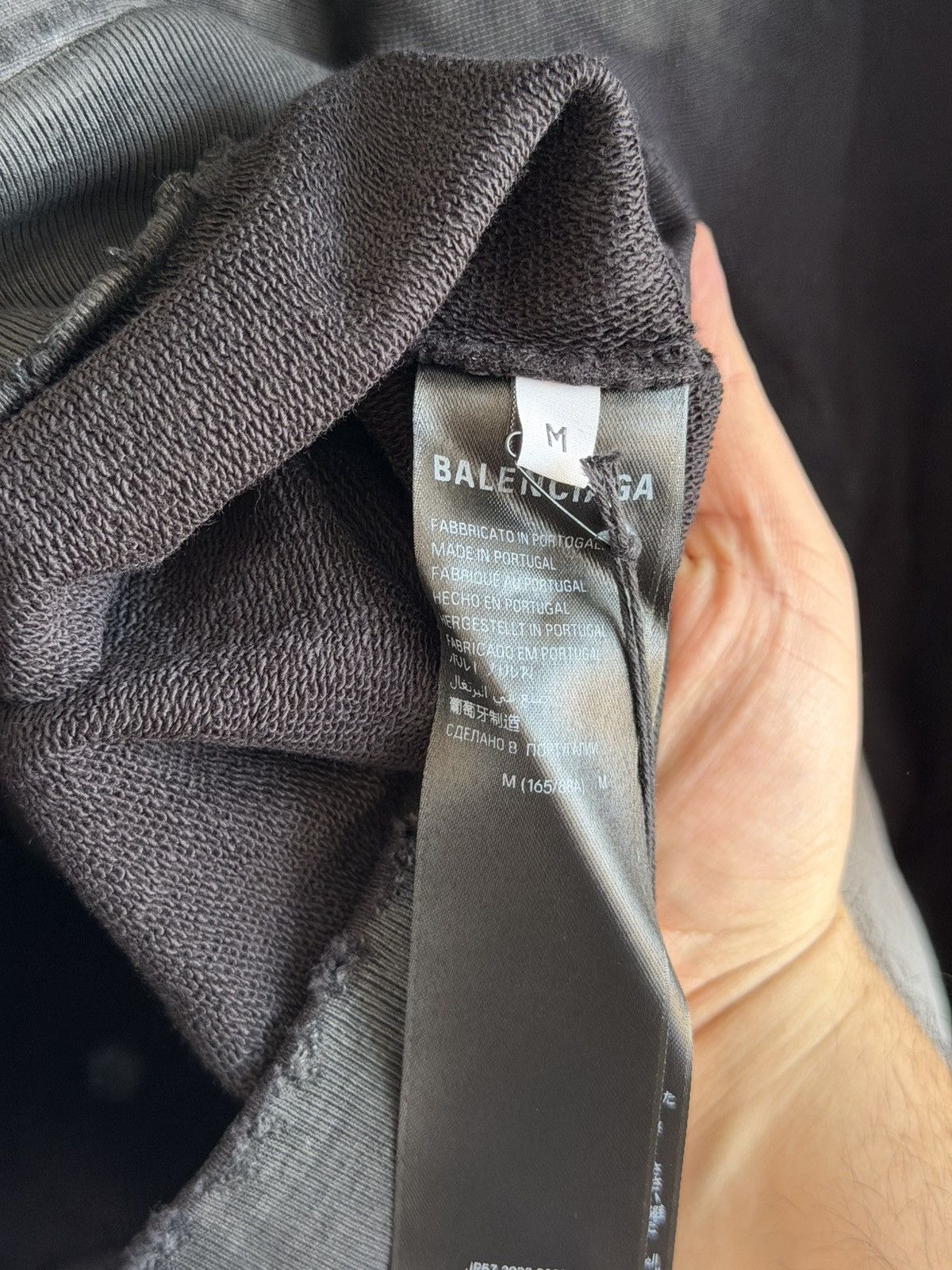 Balenciaga BALENCIAGA DEMNA GAFFER HOODIE ZIP UP MUD SHOW BLACK Size US M / EU 48-50 / 2 - 9 Thumbnail