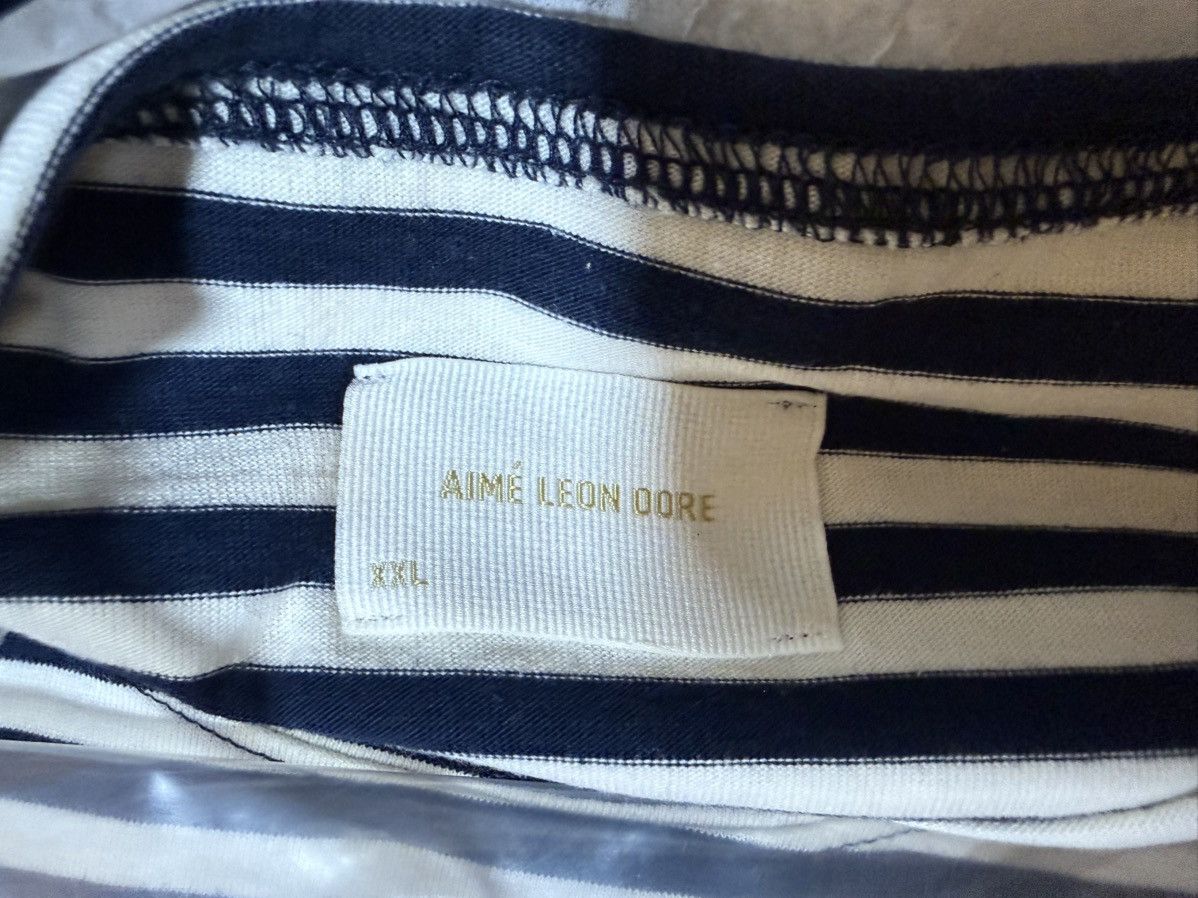 Aime Leon Dore Aime Leon Dore ALD Striped Tee Beach T-Shirt Queens Navy XXL Size US XXL / EU 58 / 5 - 10 Thumbnail