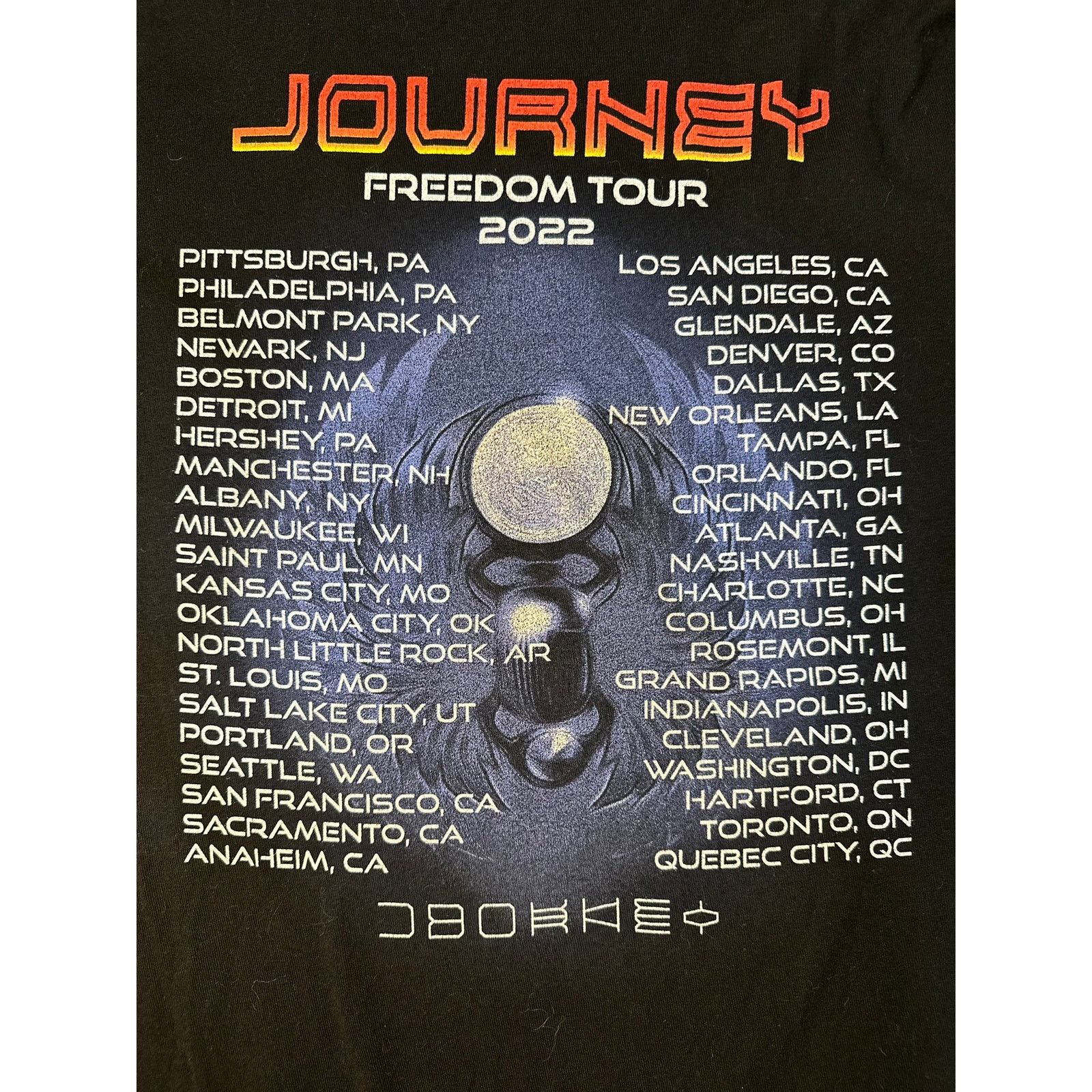 Tultex Journey Freedom Tour Graphic Band Tee – Black Vintage Style Size US M / EU 48-50 / 2 - 4 Thumbnail