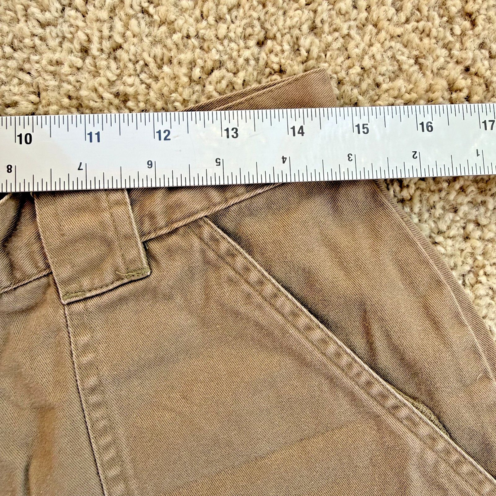 G.H. Bass & Co. G.H. Bass & Co 100% Cotton Cargo Shorts W 14 Relaxed Khaki Size 36" / US 14 / IT 50 - 4 Thumbnail