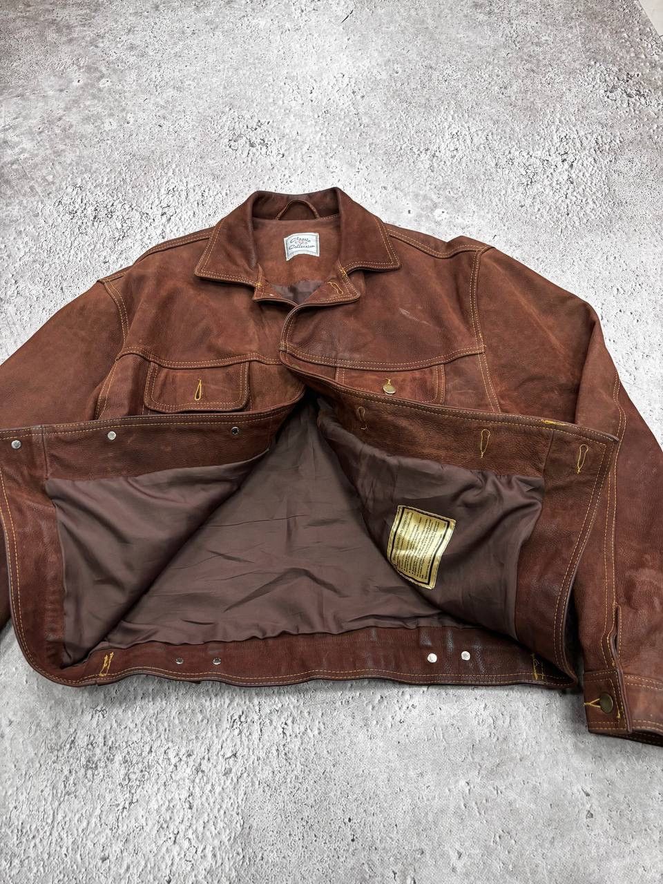 Genuine Leather × Vintage Vintage leather jacket Marlboro style Racing 90’s Y2K Size US L / EU 52-54 / 3 - 10 Thumbnail