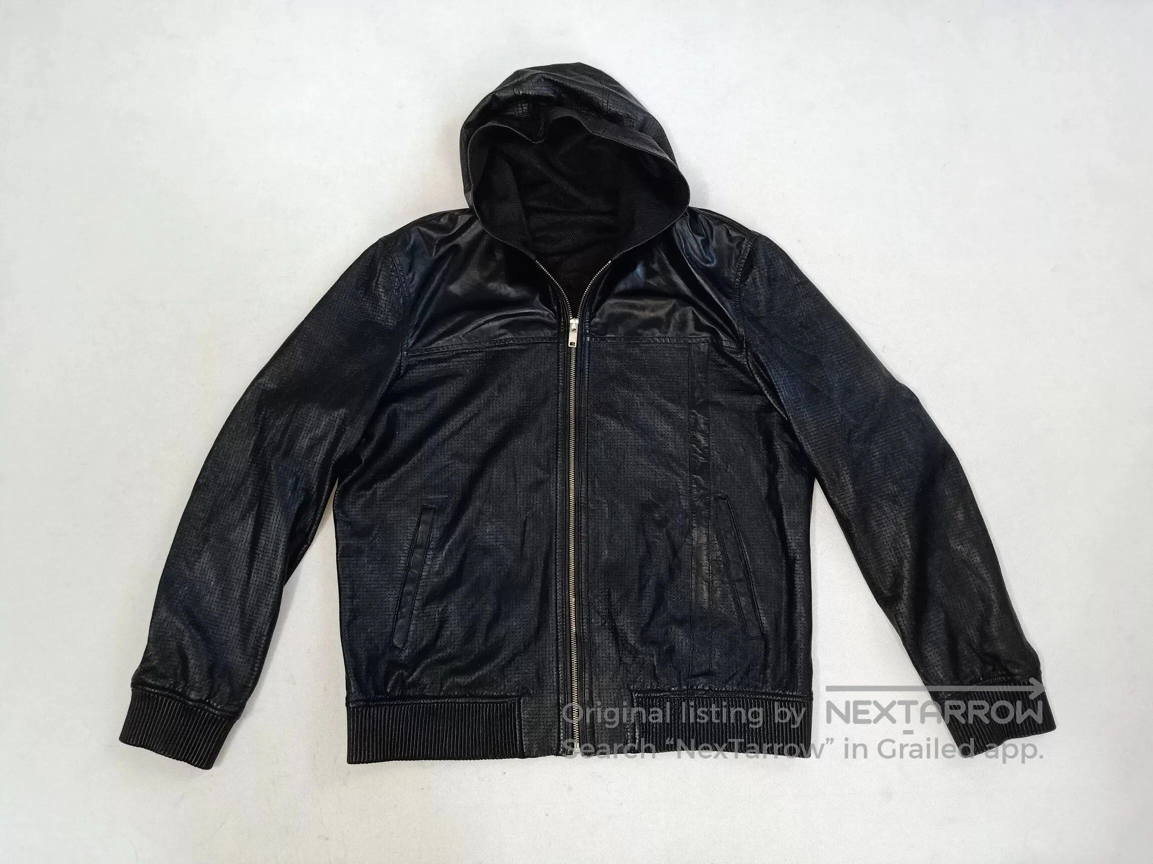 Saint Laurent Paris Saint Laurent Men's Leather Hooded Jacket. Size US L / EU 52-54 / 3 - 1 Thumbnail