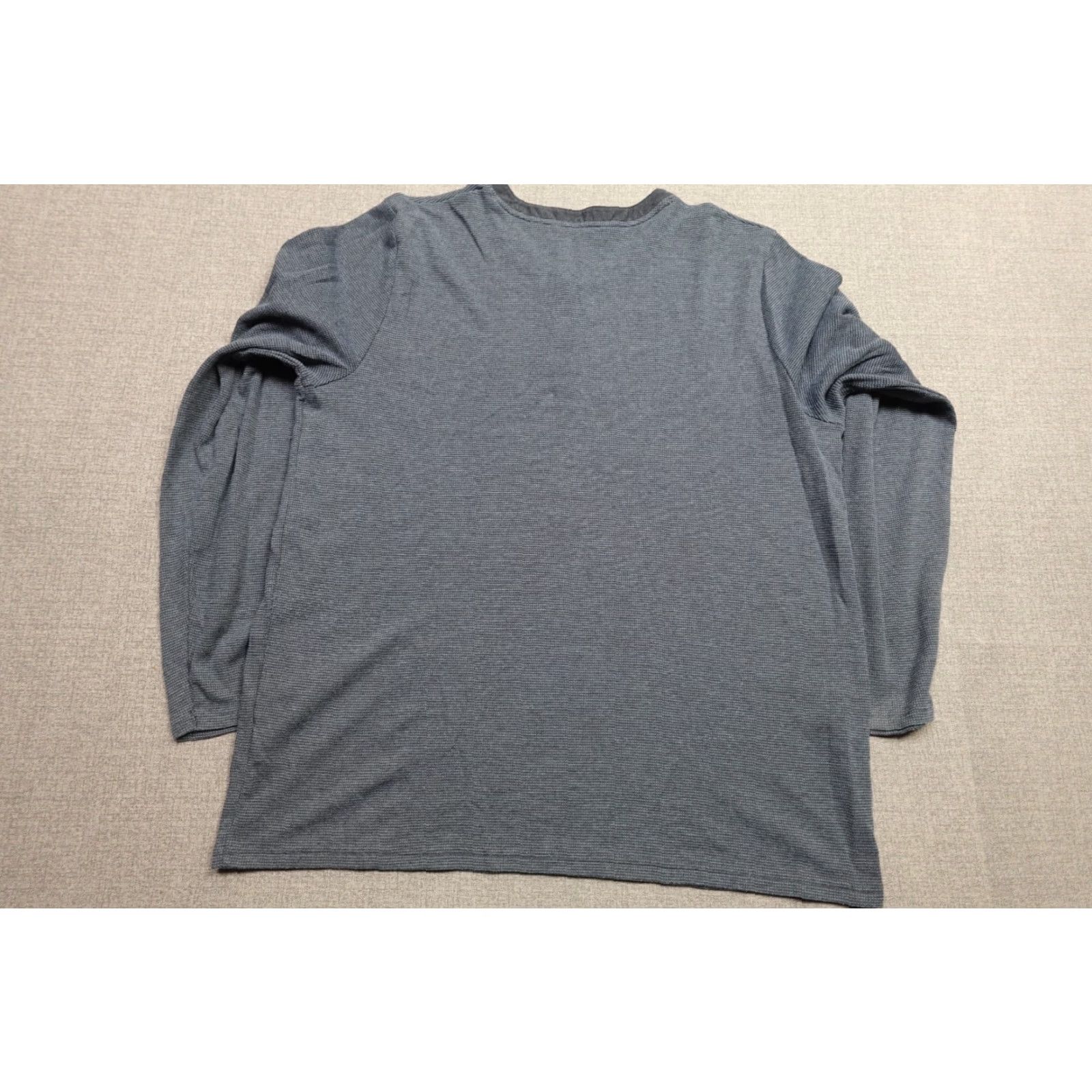 TravisMathew Travis Mathew Henly Shirt Mens 2XL Blue Performance Stretch Golf Breathable Long Sleeve Henley Logo - Size US XXL / EU 58 / 5 - 5 Thumbnail