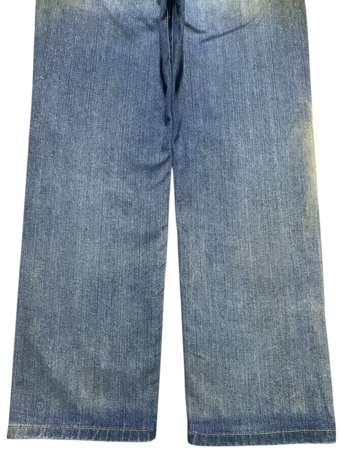 Jun Takahashi Vintage Japanese Brand Edwin 404 Dirty Bleach Loose Jeans Size US 33 - 6 Thumbnail