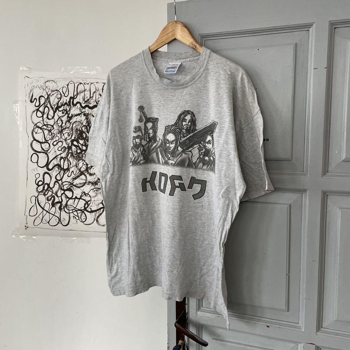 Anime Vintage Korn 1999 Anime Style rock T-shirt Size US XL / EU 56 / 4 - 2 Thumbnail