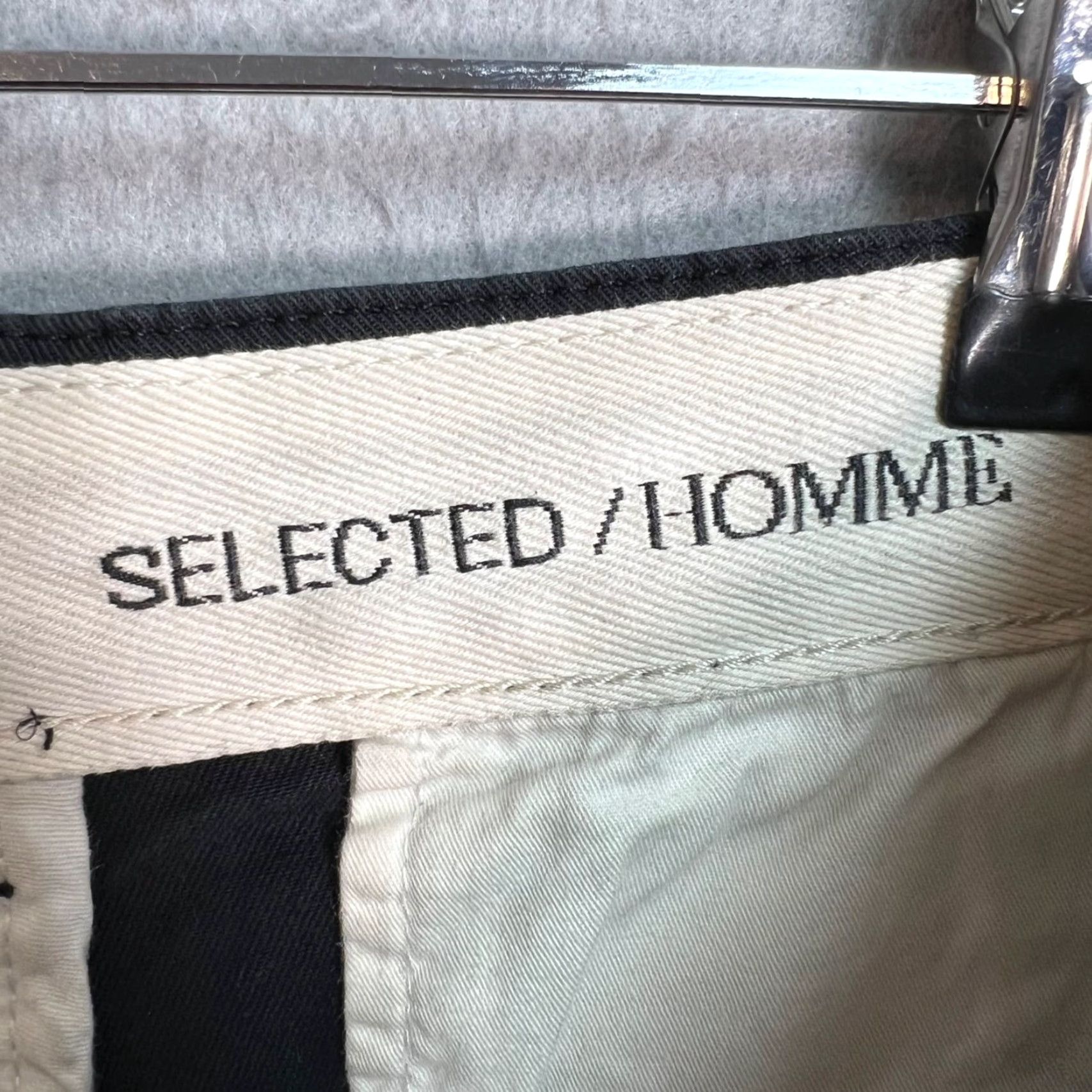 Selected Homme Selected Homme Mens Pants Adult 30 Black Slim Tapered Cotton Chino Casual Mens Size US 30 / EU 46 - 4 Thumbnail