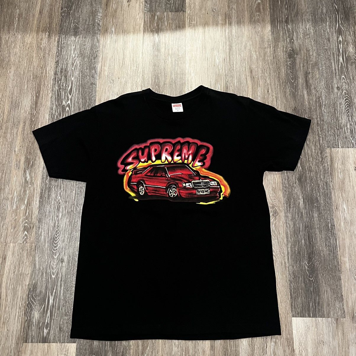 Supreme Supreme Benz tee Mercedes 190e tee 2014 airbrush car tee Size US XL / EU 56 / 4 - 3 Thumbnail