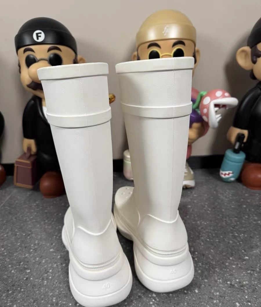 Balenciaga Balenciaga Cross High-Top Rain Boots White Size US 7 / EU 40 - 4 Thumbnail