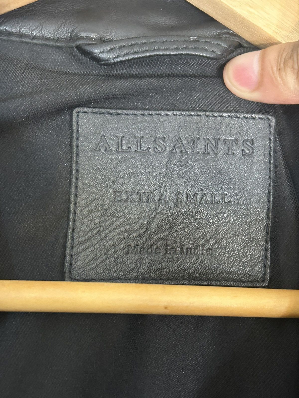Allsaints Allsaints Sheep Leather Biker Jacket Size US XS / EU 42 / 0 - 3 Thumbnail