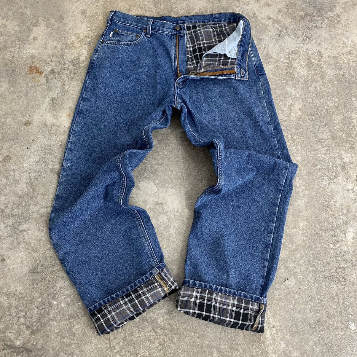 Carhartt Vintage Carhartt Blanket Lined Relaxed Fit Denim Jeans Size US 35 - 2 Thumbnail