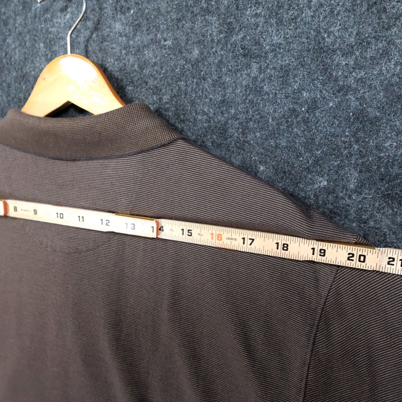 Van Heusen Van Heusen Polo Shirt Mens XL Brown Ribbed Texture Pocket Short Sleeve Size US XL / EU 56 / 4 - 6 Thumbnail