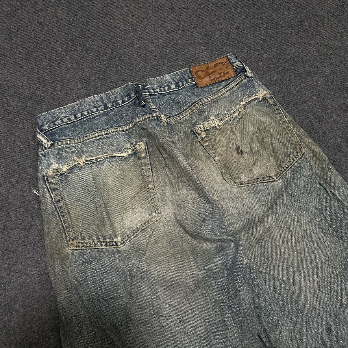 45rpm × Japanese Brand 45 Rpm Selvedge Buttonfly Distressed Jeans Hysterics LGB Size US 30 / EU 46 - 10 Thumbnail