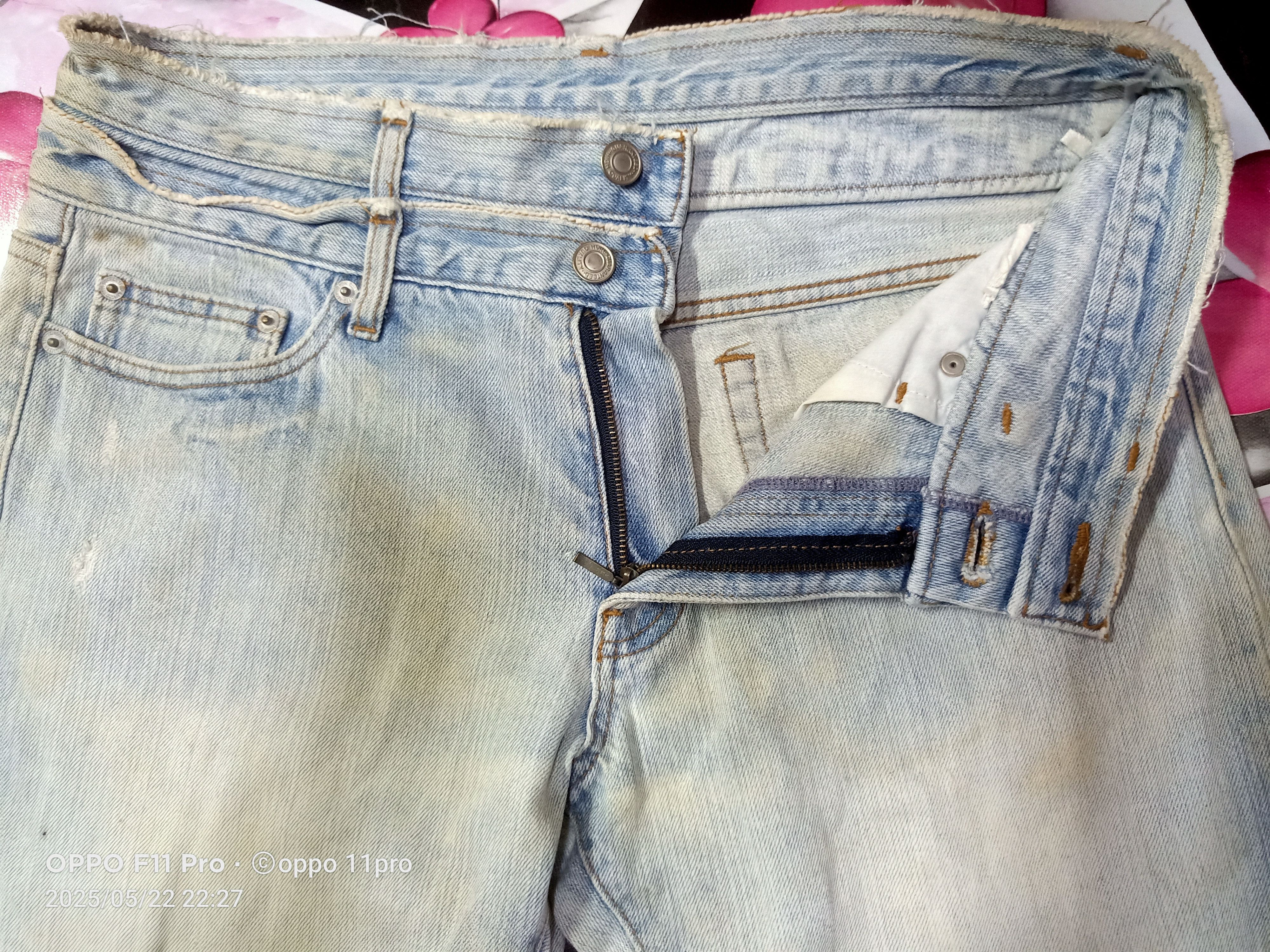 If Six Was Nine × Le Grande Bleu (L.G.B.) Unbrand Double Waist Denim Distressdenim Size US 32 / EU 48 - 9 Thumbnail