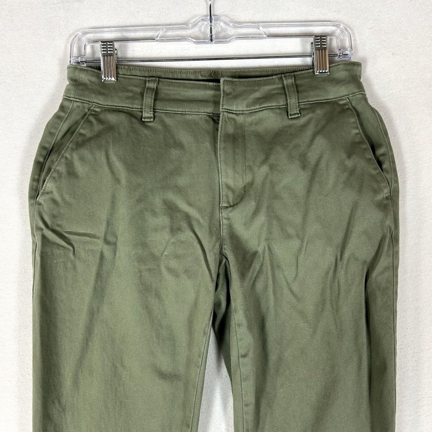 Banana Republic Banana Republic City Chino Pants Womens 4 Green Cropped Workwear Stretch Twill Cotton Blend Viscose Spandex Size 27" / US 4 / IT 40 - 2 Thumbnail