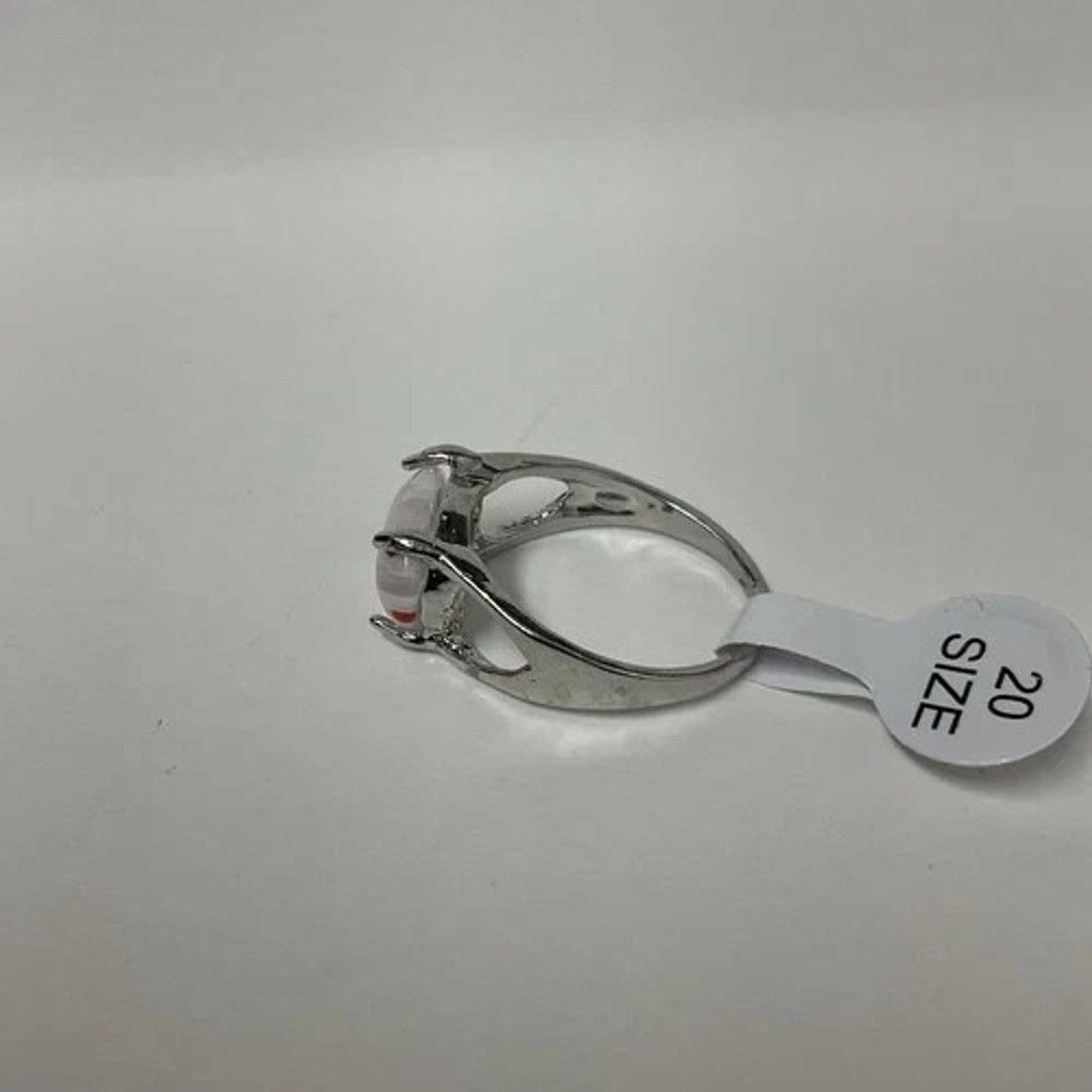 The Unbranded Brand NWT Summer Floral Glass Ring SilverTone Clear Glass Women 20 Size ONE SIZE - 1 Thumbnail