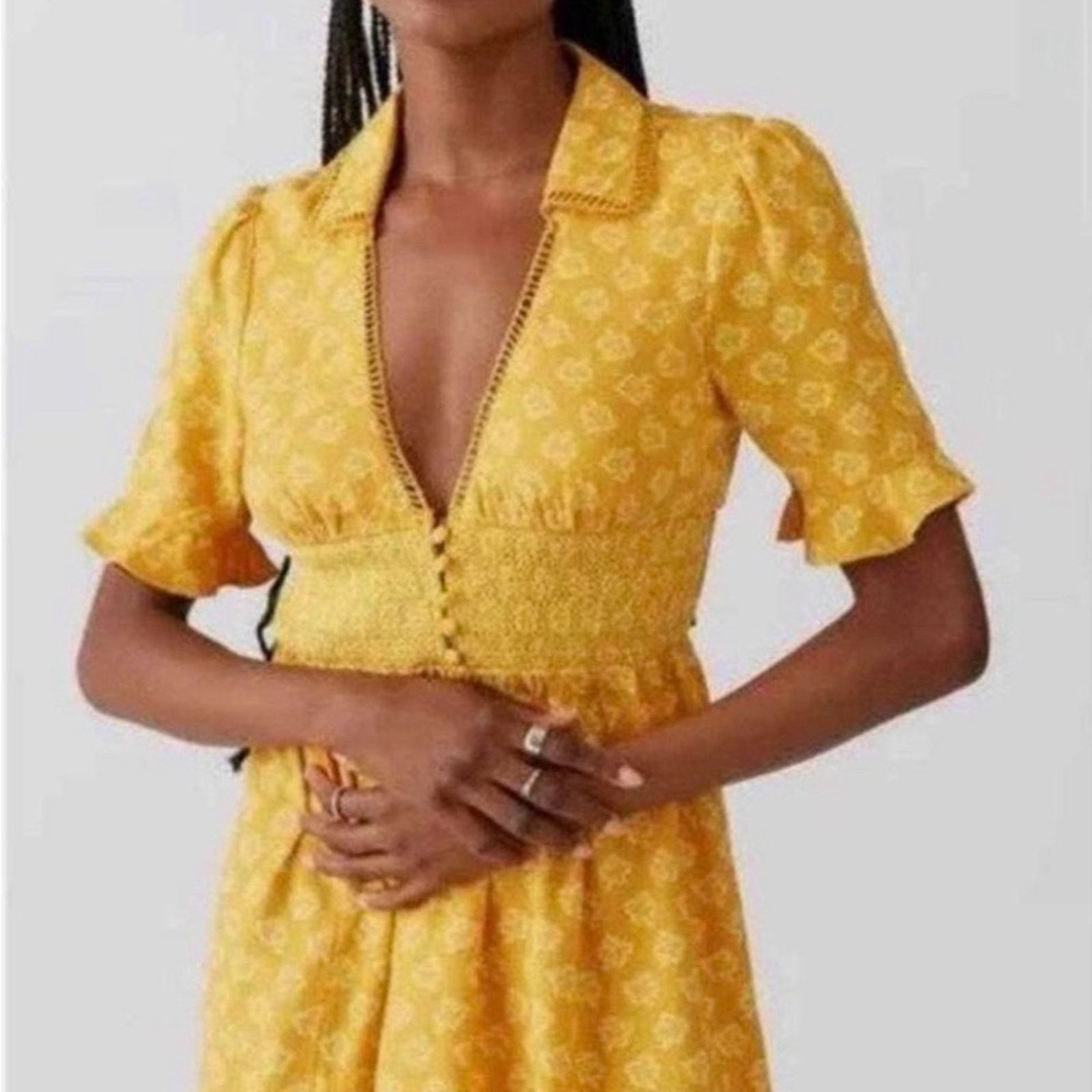 Urban Outfitters Urban Outfitters Graziana Floral Mini Dress Womens Large Size L / US 10 / IT 46 - 4 Thumbnail