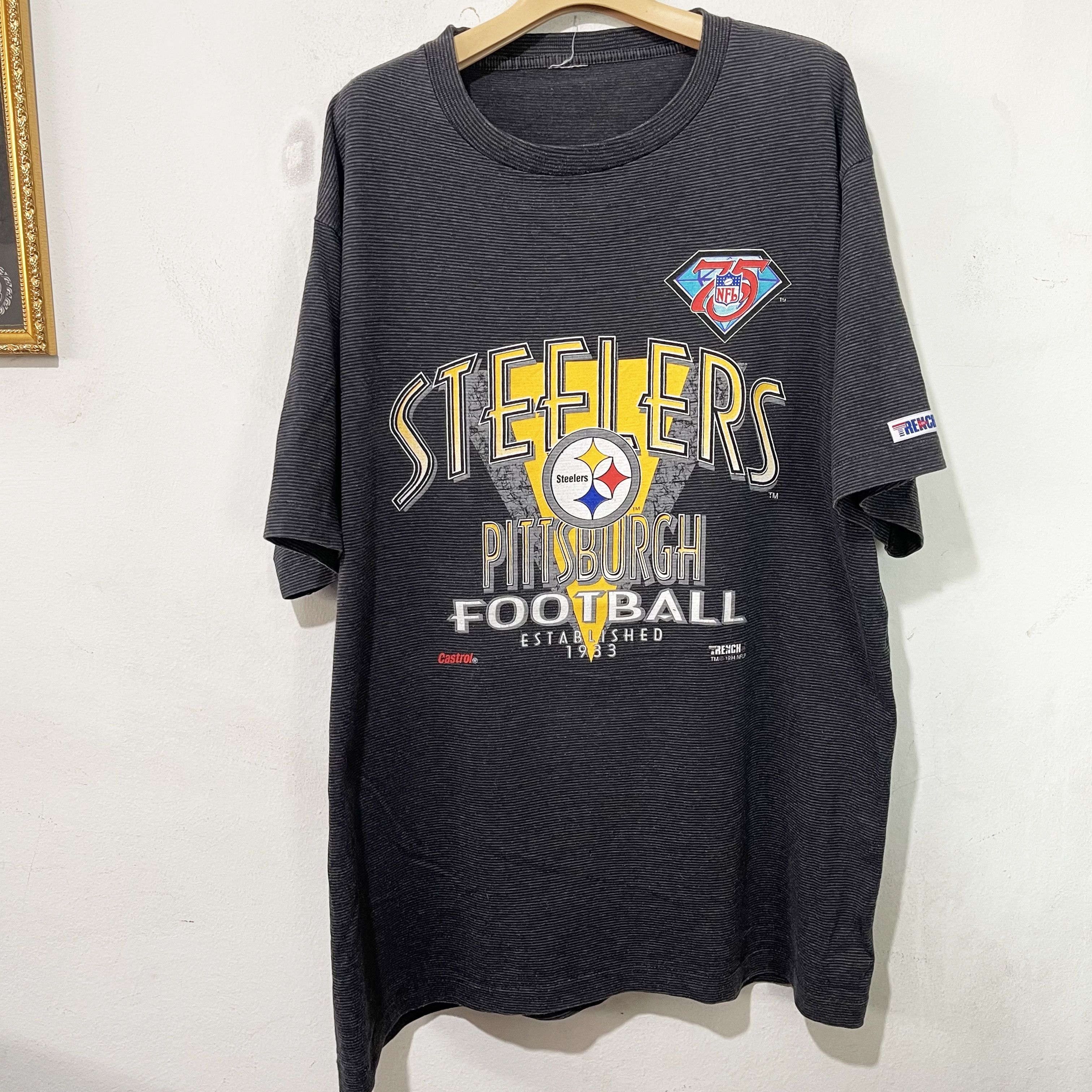 NFL Vintage 1994 Pittsburgh Steelers NFL Striped Shirt Size US XL / EU 56 / 4 - 1 Thumbnail