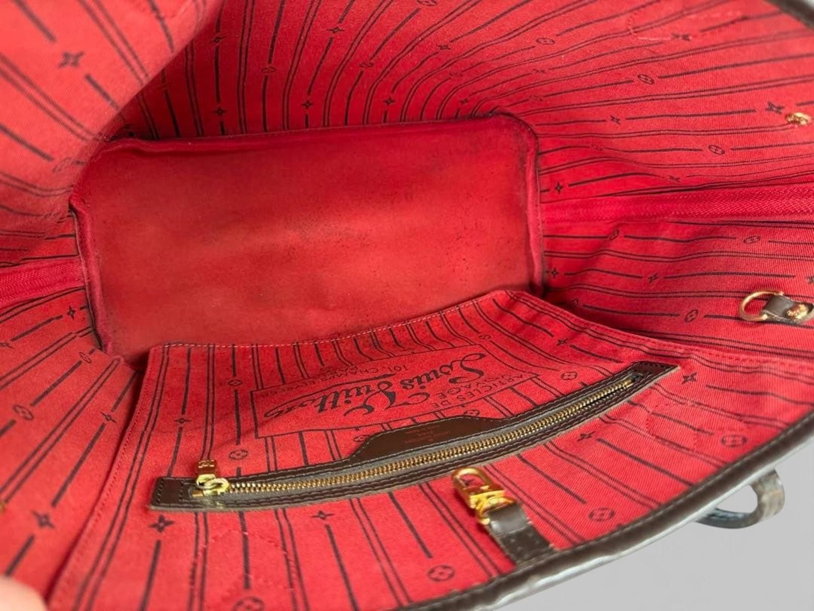 Louis Vuitton Louis Vuitton - Damier Ebene Canvas Neverfull MM Tote Bag Size ONE SIZE - 6 Thumbnail