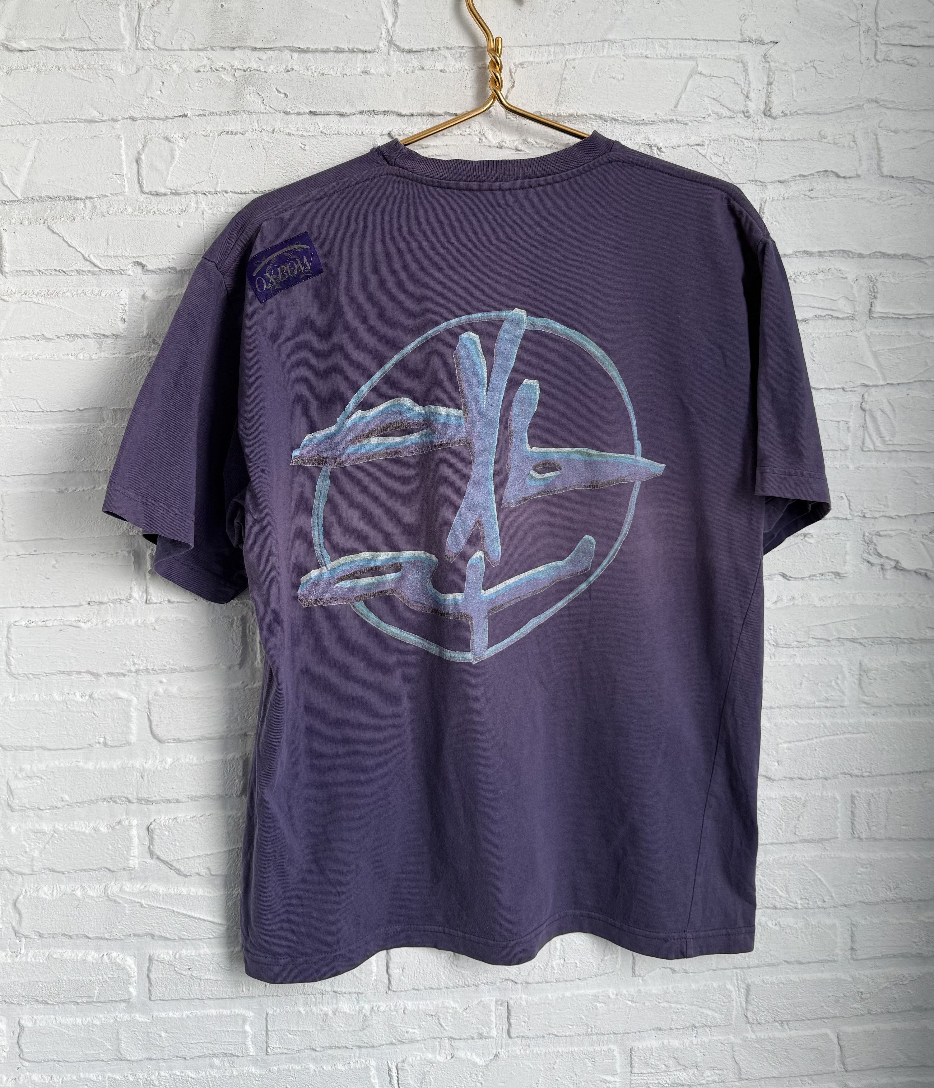 Oxbow Vintage 90s Oxbow industrial logo violet t-shirt Size US M / EU 48-50 / 2 - 1 Thumbnail