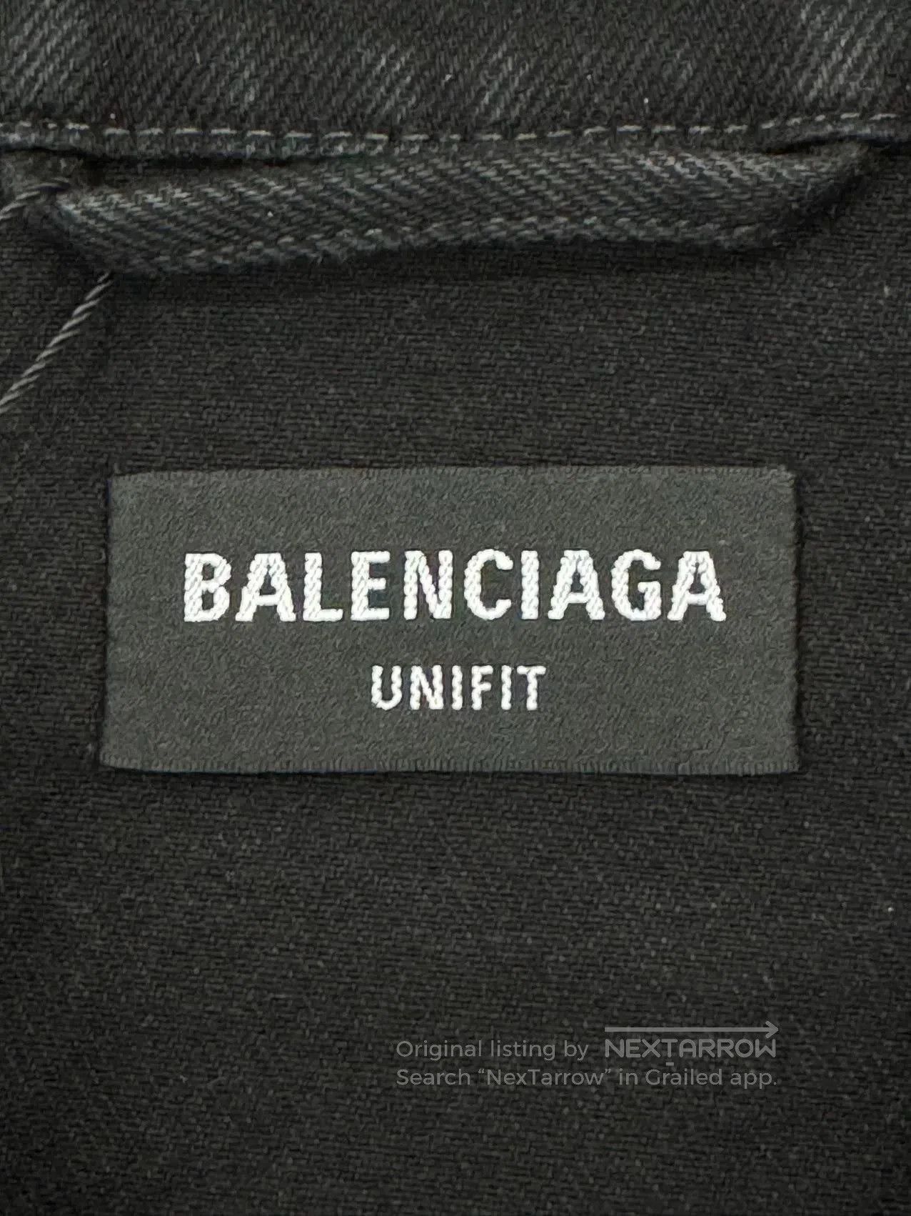 Balenciaga Balenciaga Black Yellow Printed Denim Jacket. Size XS / US 0-2 / IT 36-38 - 7 Thumbnail
