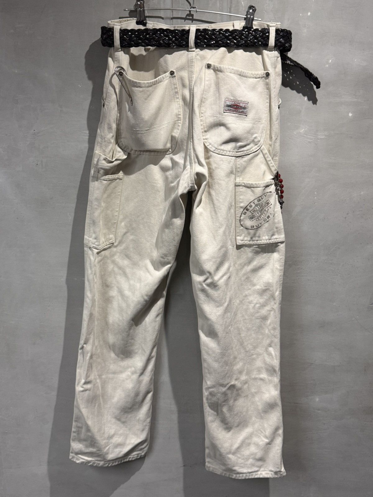 Harley Davidson Harley-Davidson Made in Italy Utility Carpenter Pants Y2k Size US 31 - 10 Thumbnail