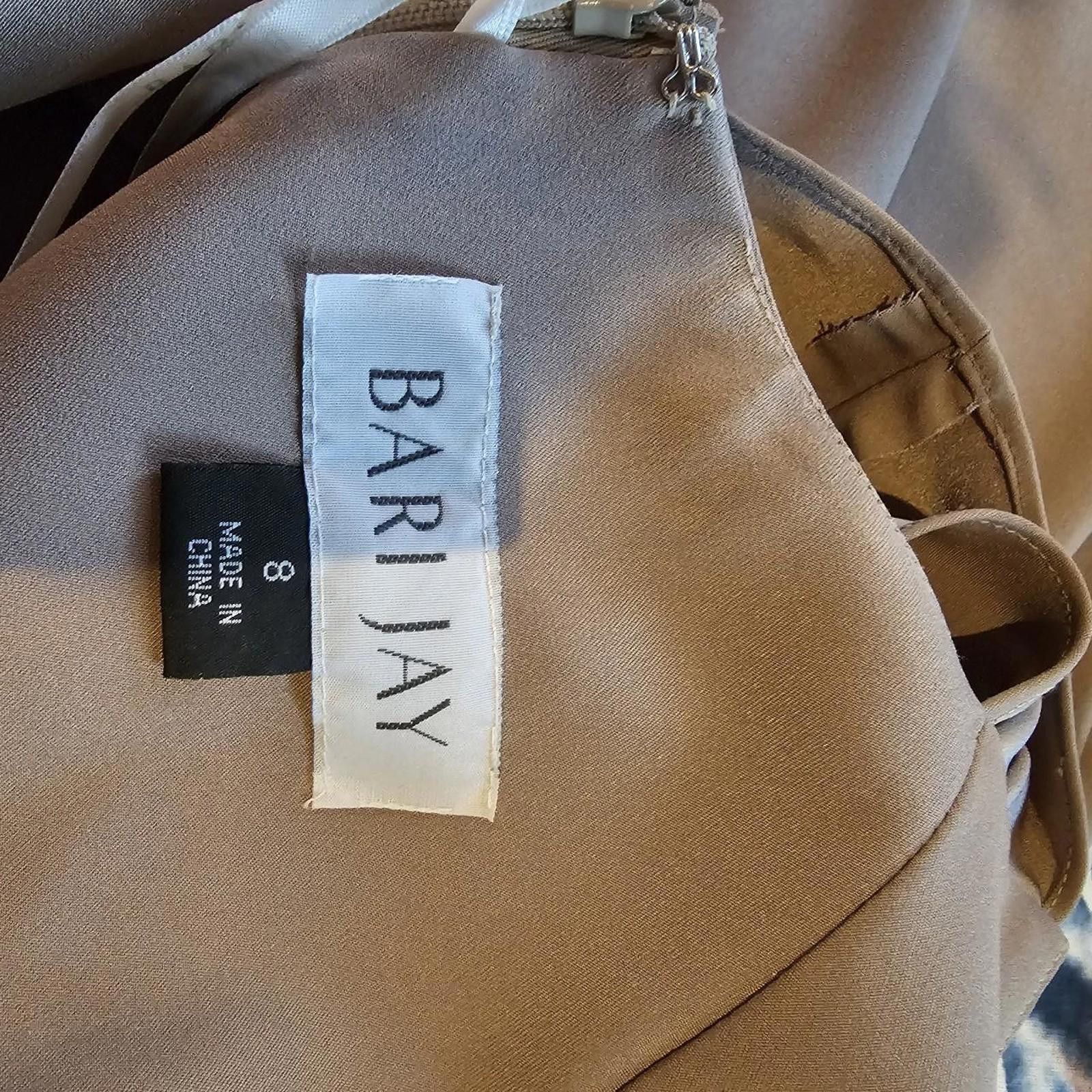 Designer Bari Jay Formal Tan Dress Size M / US 6-8 / IT 42-44 - 8 Thumbnail