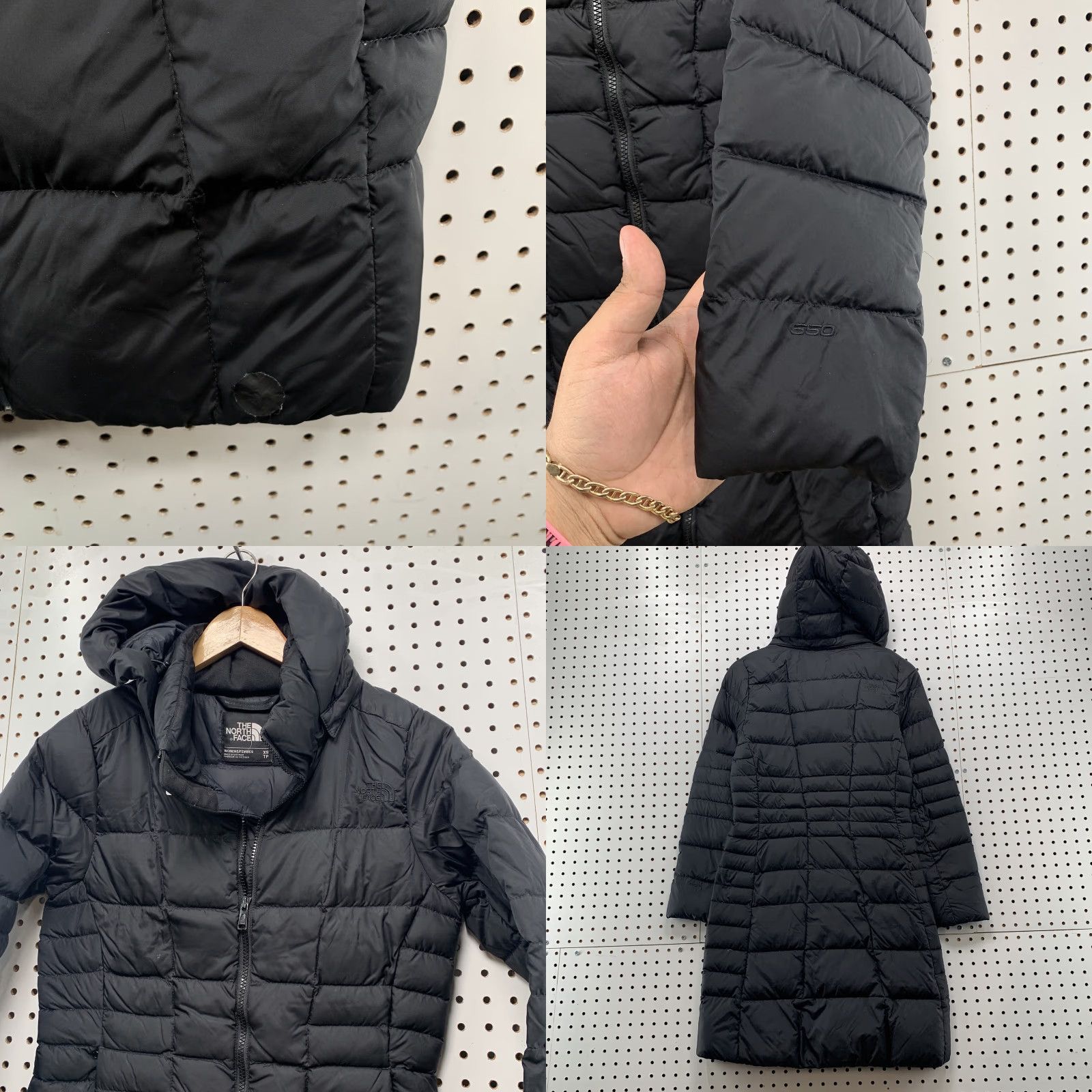 The North Face The North Face Metropolis Down 550 Puffer Coat Womens XS Black Hooded Waterproof Jacket Coat Size XS / US 0-2 / IT 36-38 - 8 Thumbnail
