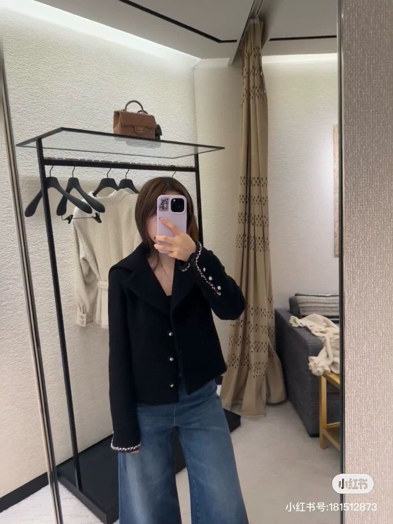 Chanel Chanel 24K black navy wind rolled edge tweed jacket 2504-Ne Size XS / US 0-2 / IT 36-38 - 6 Thumbnail