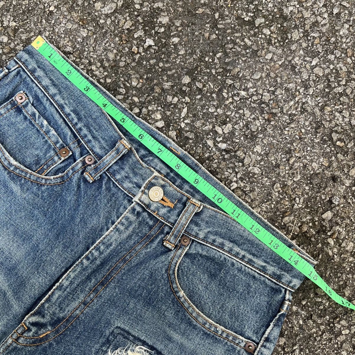 Japanese Brand Beams Japan Jeans Distressed Patchwork Sashiko Denim Size US 30 / EU 46 - 6 Thumbnail