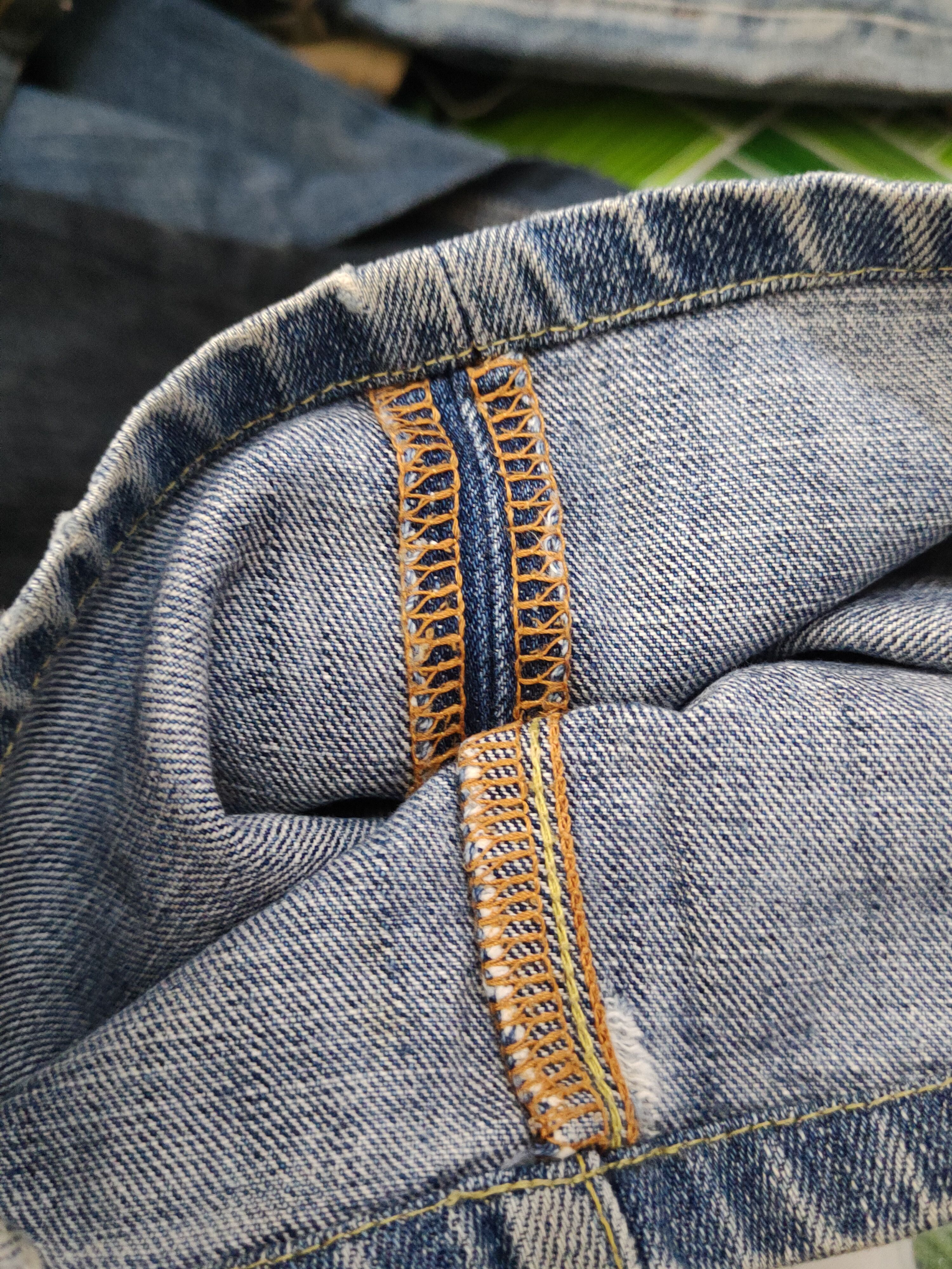 Japanese Brand Uniqlo vintage japan Blue Distressed Ripped denim #W1380 Size US 35 - 14 Thumbnail