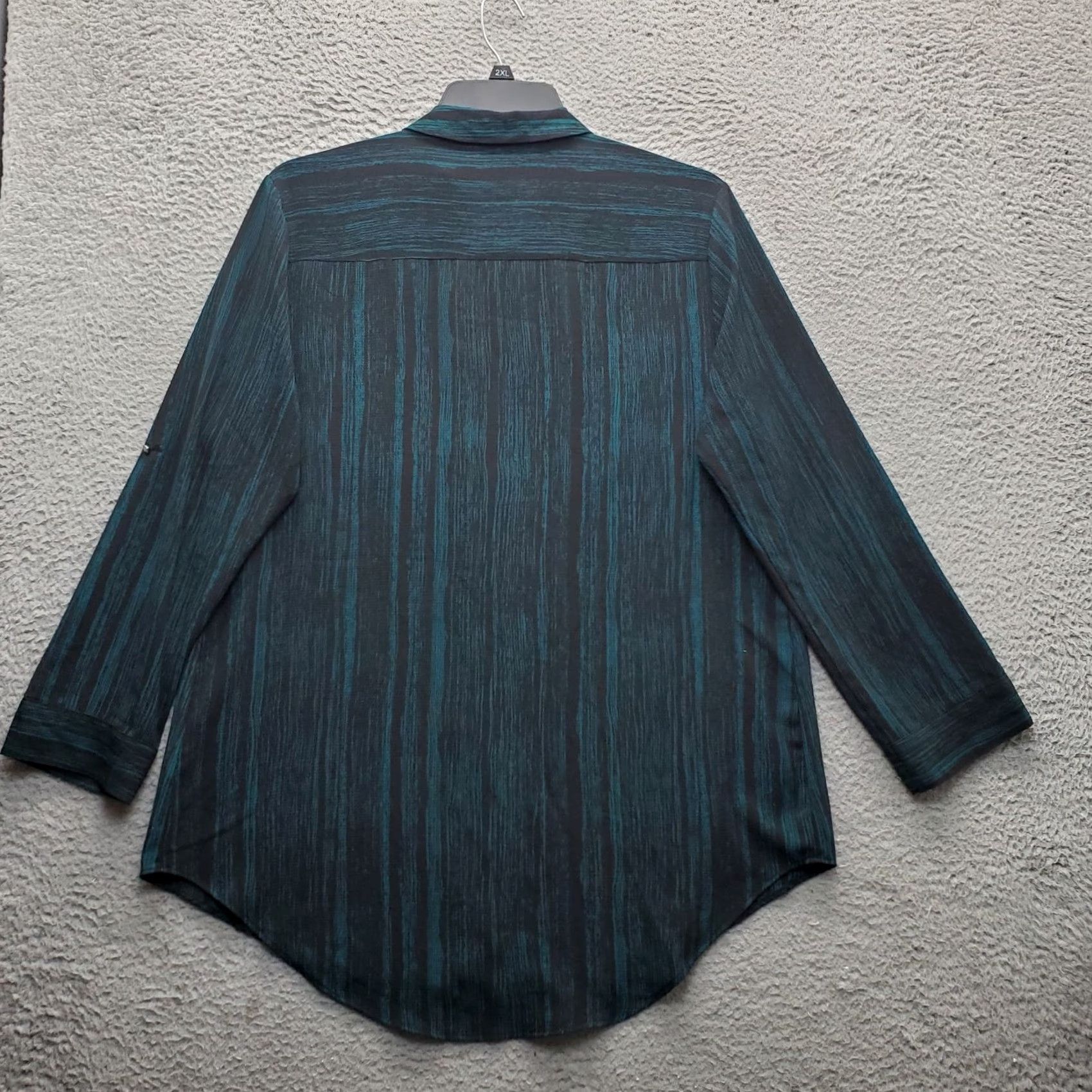 Vintage Rock & Republic Tunic Top Womens XL Multi Long Sleeve Collared Full Zip Shirt Size XL / US 12-14 / IT 48-50 - 2 Thumbnail