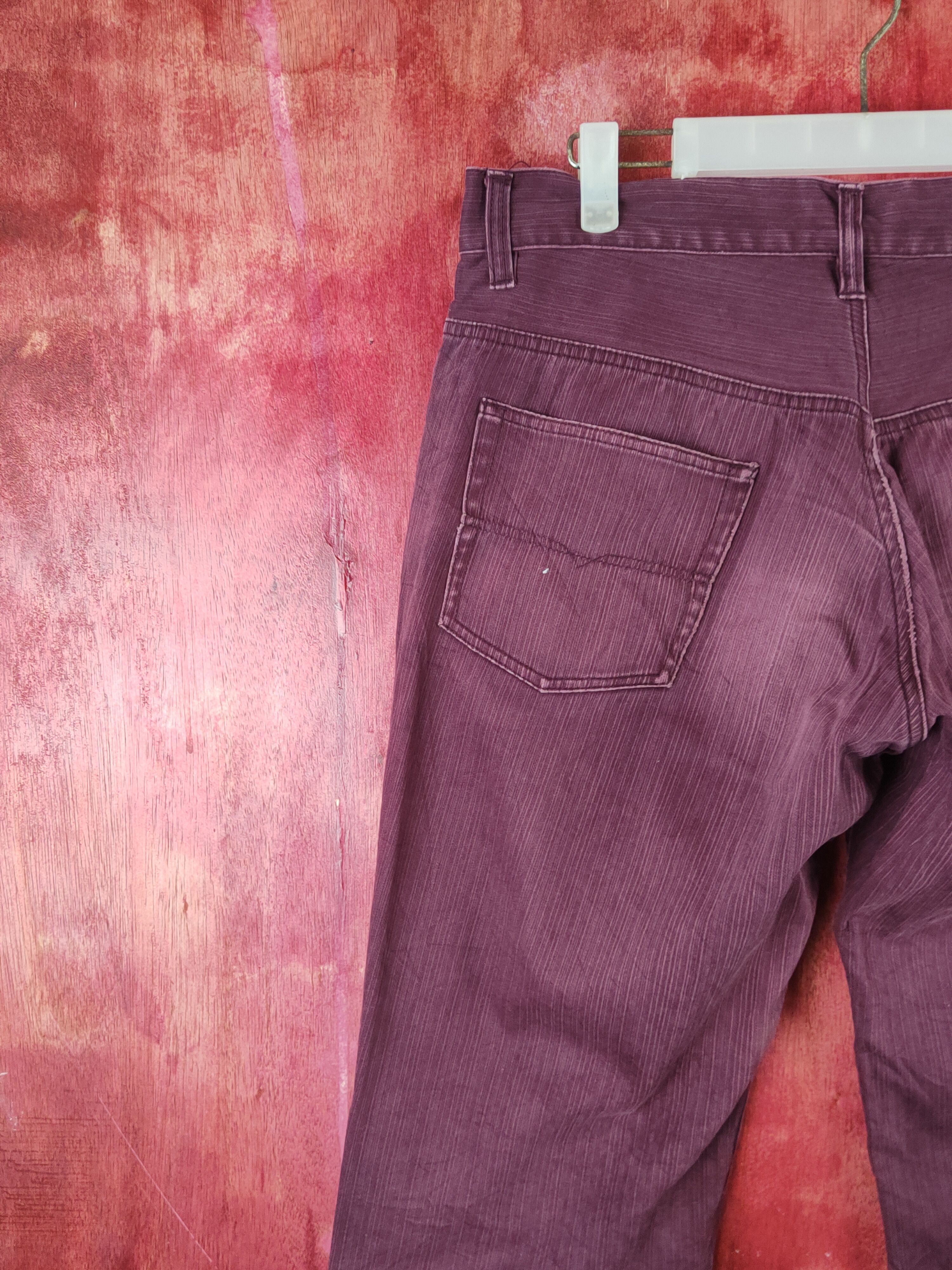 Japanese Brand Klein Plus Homme Purple Faded Multipocket Jeans #S1760 Size 33" - 9 Thumbnail