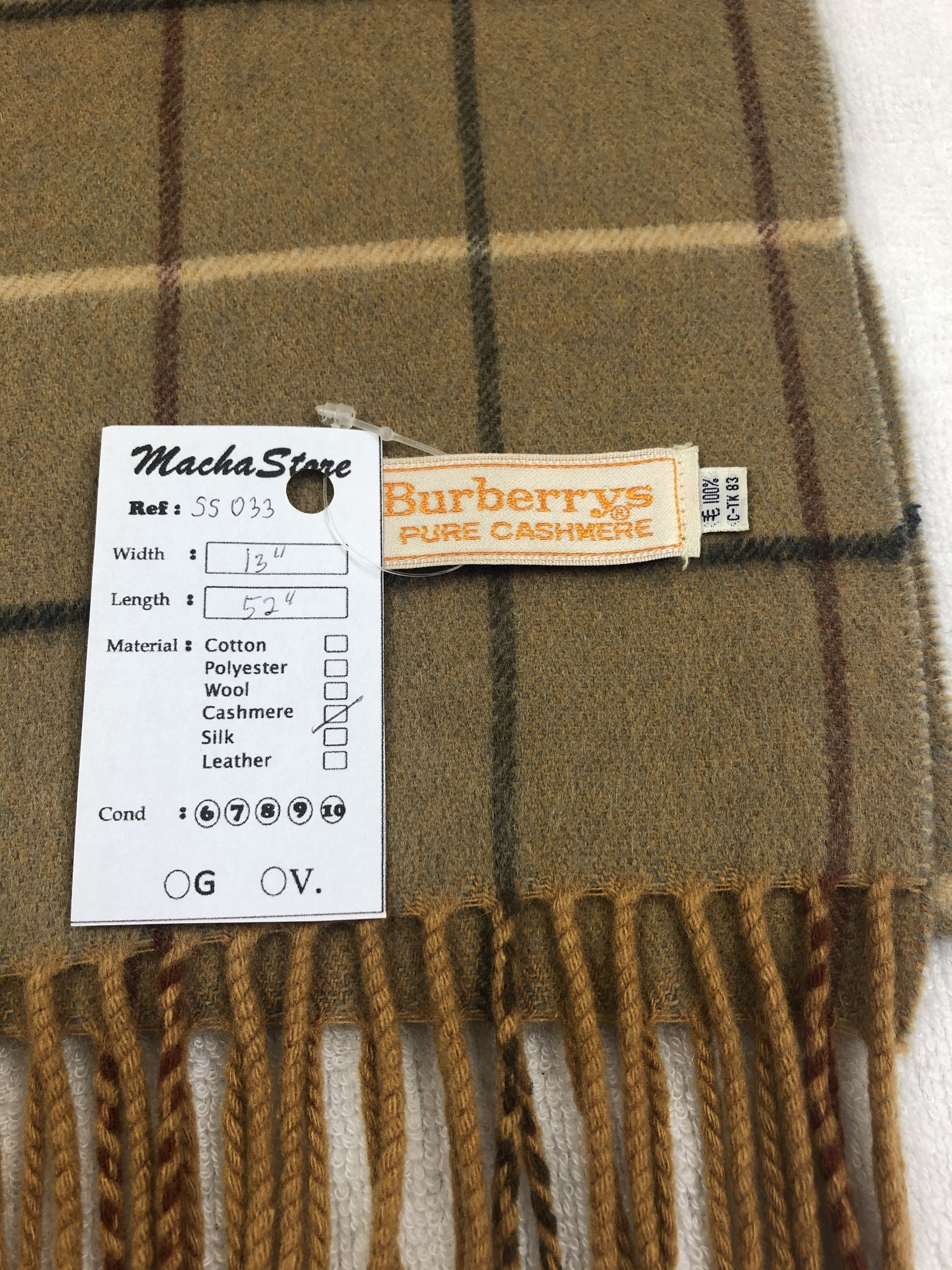 Burberry Burberry Pure Cashmere Scarf / Muffler / Neckwear Size ONE SIZE - 5 Thumbnail