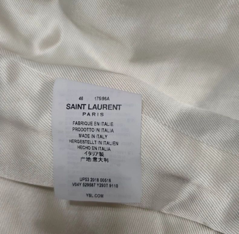Saint Laurent Paris Saint Laurent Paris White wool baseball jersey-2506 Size US M / EU 48-50 / 2 - 2 Thumbnail