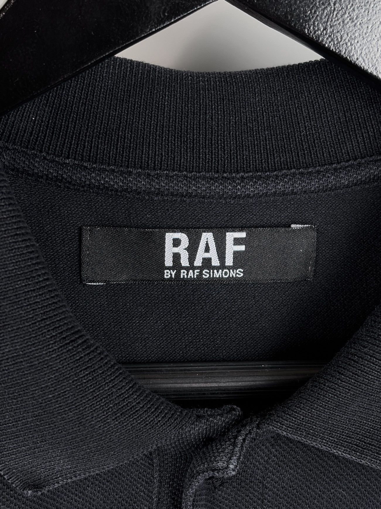 Raf Simons Raf By Raf Simons RAF Embroidered Button Polo Shirt Black Size US M / EU 48-50 / 2 - 3 Thumbnail