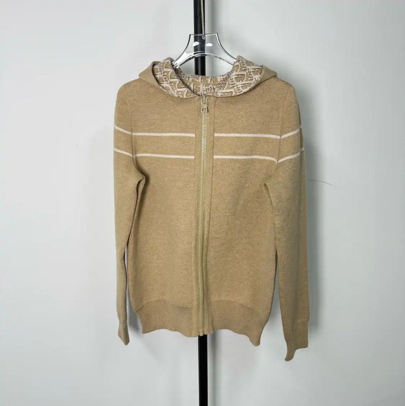 Dior Dior Beige Wool Women's Cardigan 0089 Size XS / US 0-2 / IT 36-38 - 1 Thumbnail