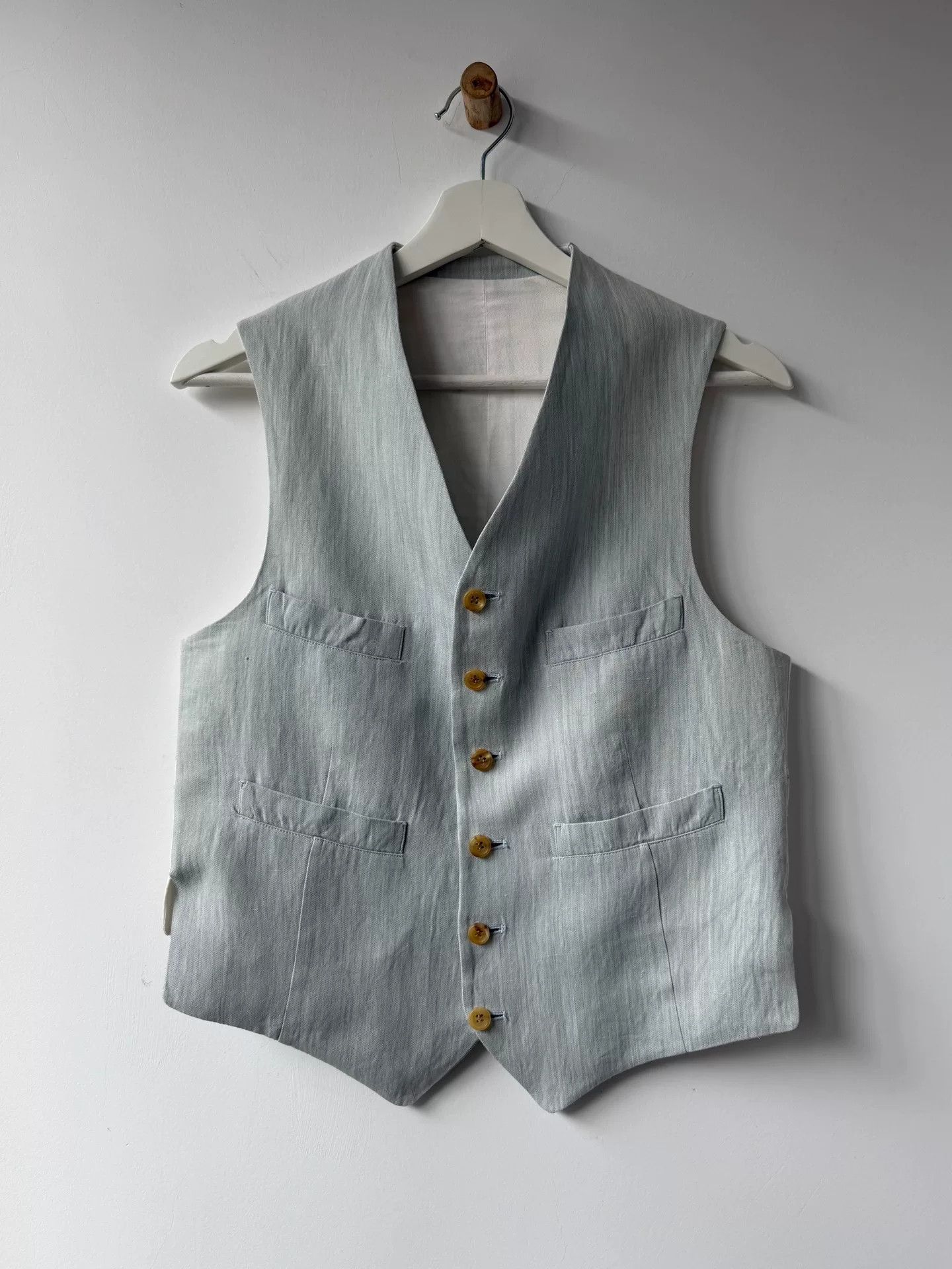 Y's Yohji Yamamoto 90s Style Linen Vest Size US M / EU 48-50 / 2 - 1 Thumbnail