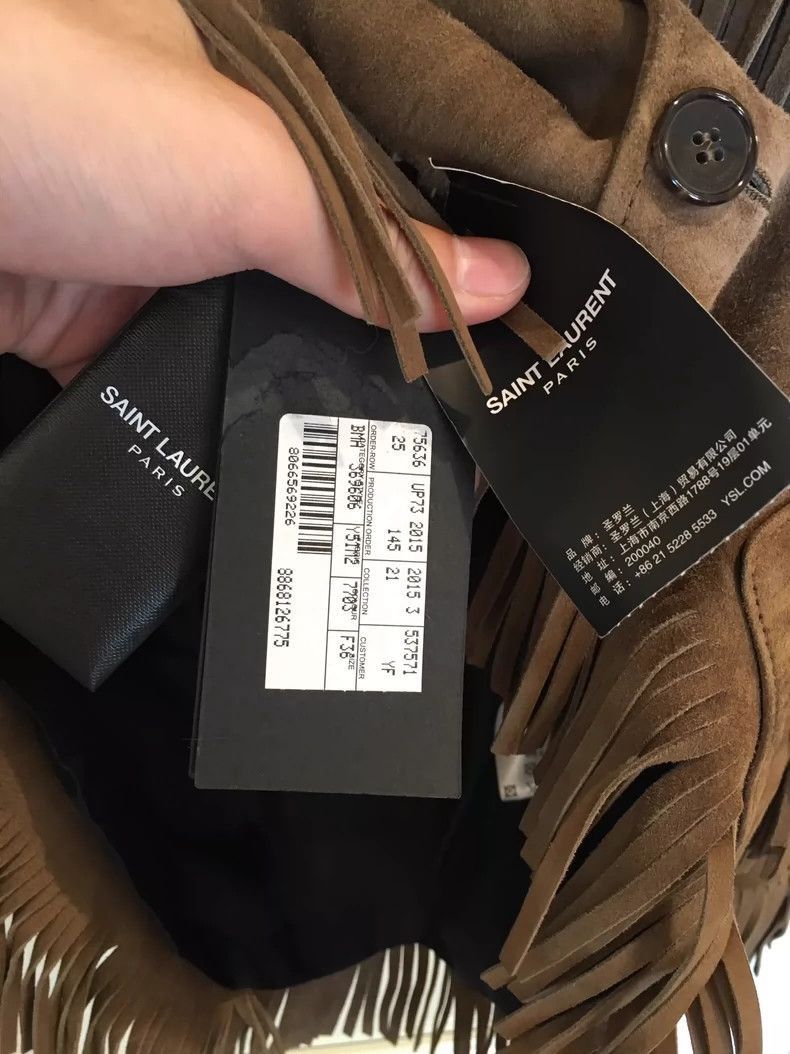 Saint Laurent Paris Saint Laurent Paris Tassel suede jacket-2506 Size US XS / EU 42 / 0 - 8 Thumbnail
