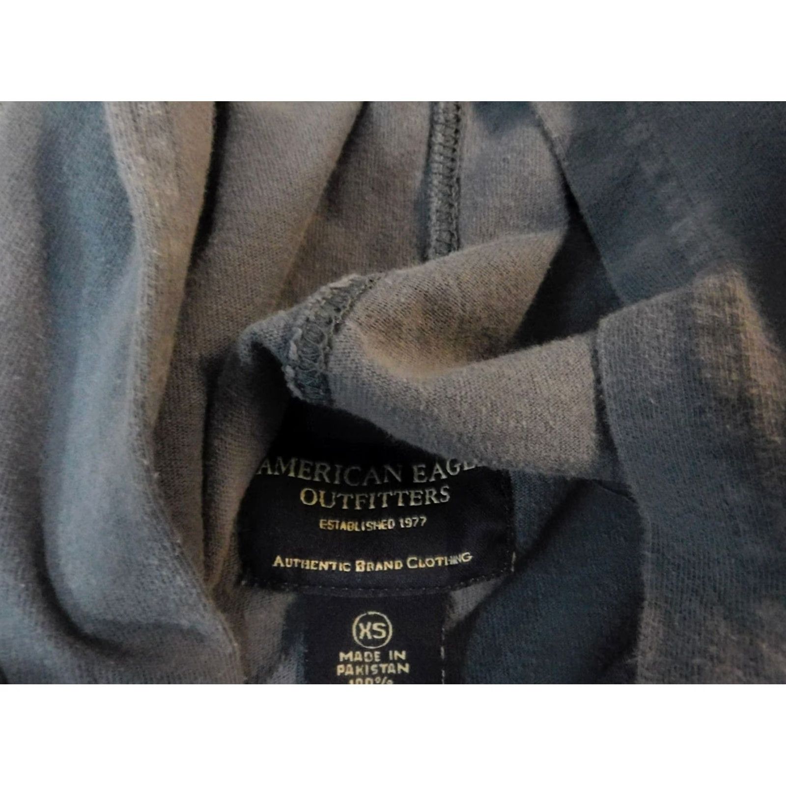 American Eagle Outfitters American Eagle Outfitters Hoodie Womens XS Pullover Lightweight Blue Mock Neck Zip Activewear Logo Pattern Solid Cross-Brand Pullover Size XS / US 0-2 / IT 36-38 - 4 Thumbnail