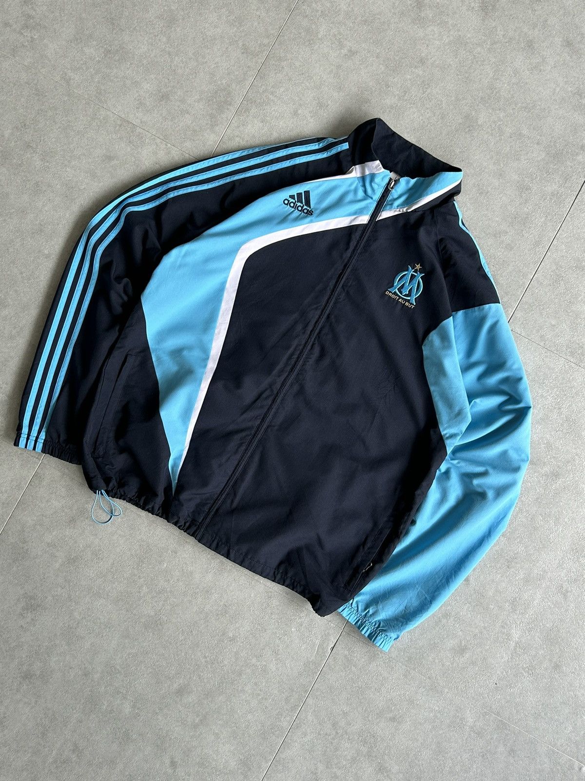 Adidas × Vintage 00's Adidas X Marseille 2009 Jacket 🩵🖤 Size US XL / EU 56 / 4 - 2 Thumbnail