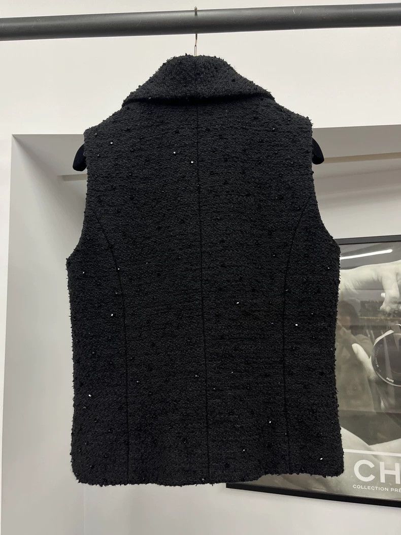 Chanel Chanel 23K black tweed sequin woven vest Size XS / US 0-2 / IT 36-38 - 3 Thumbnail