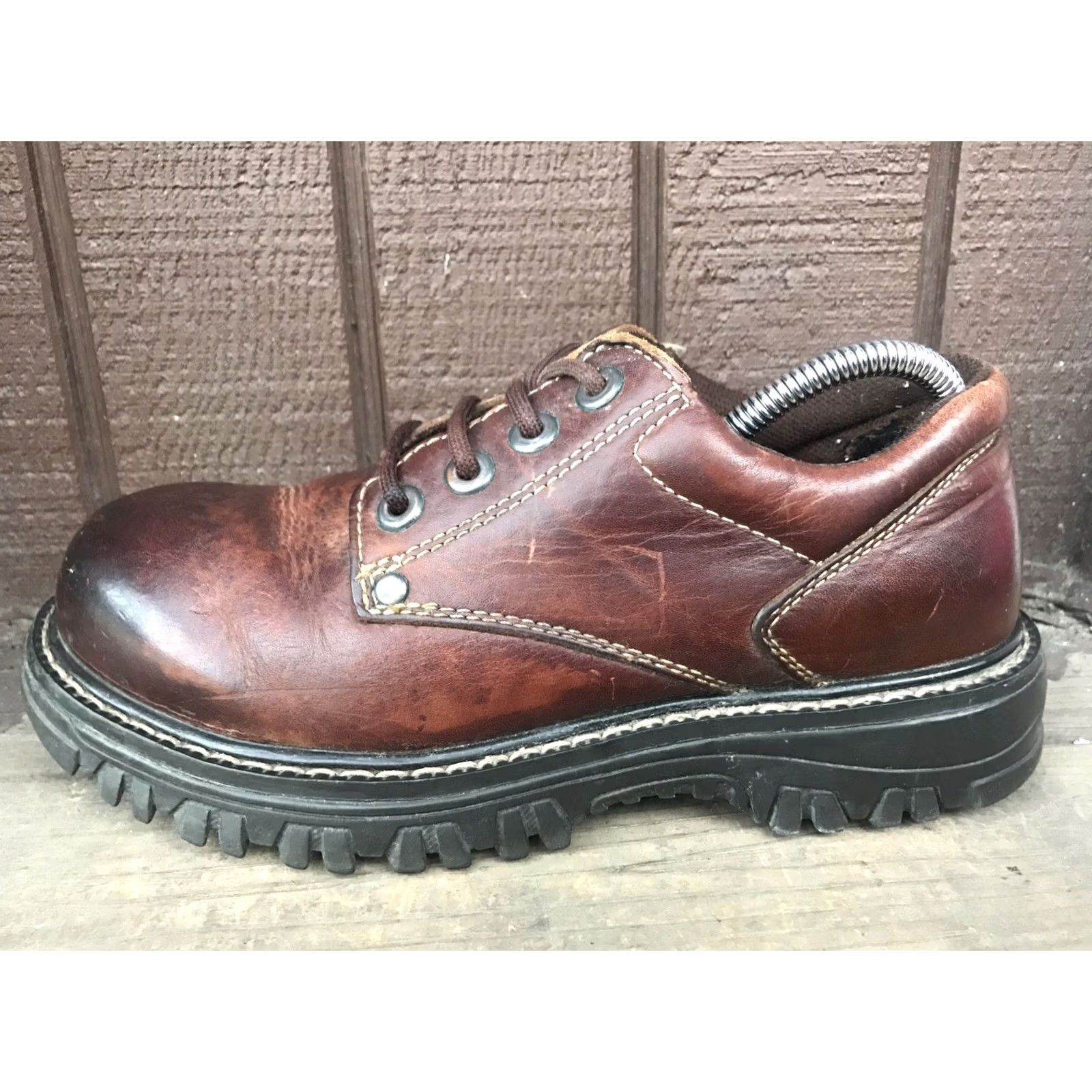Aldo Aldo Womens Size 10-10.5 US/41M EUR Brown Leather LaceUp Oxford Casual Shoes-467 Shirt Womens Adult 10 Brown Oxford Shoes Size US 10.5 / IT 40.5 - 7 Thumbnail