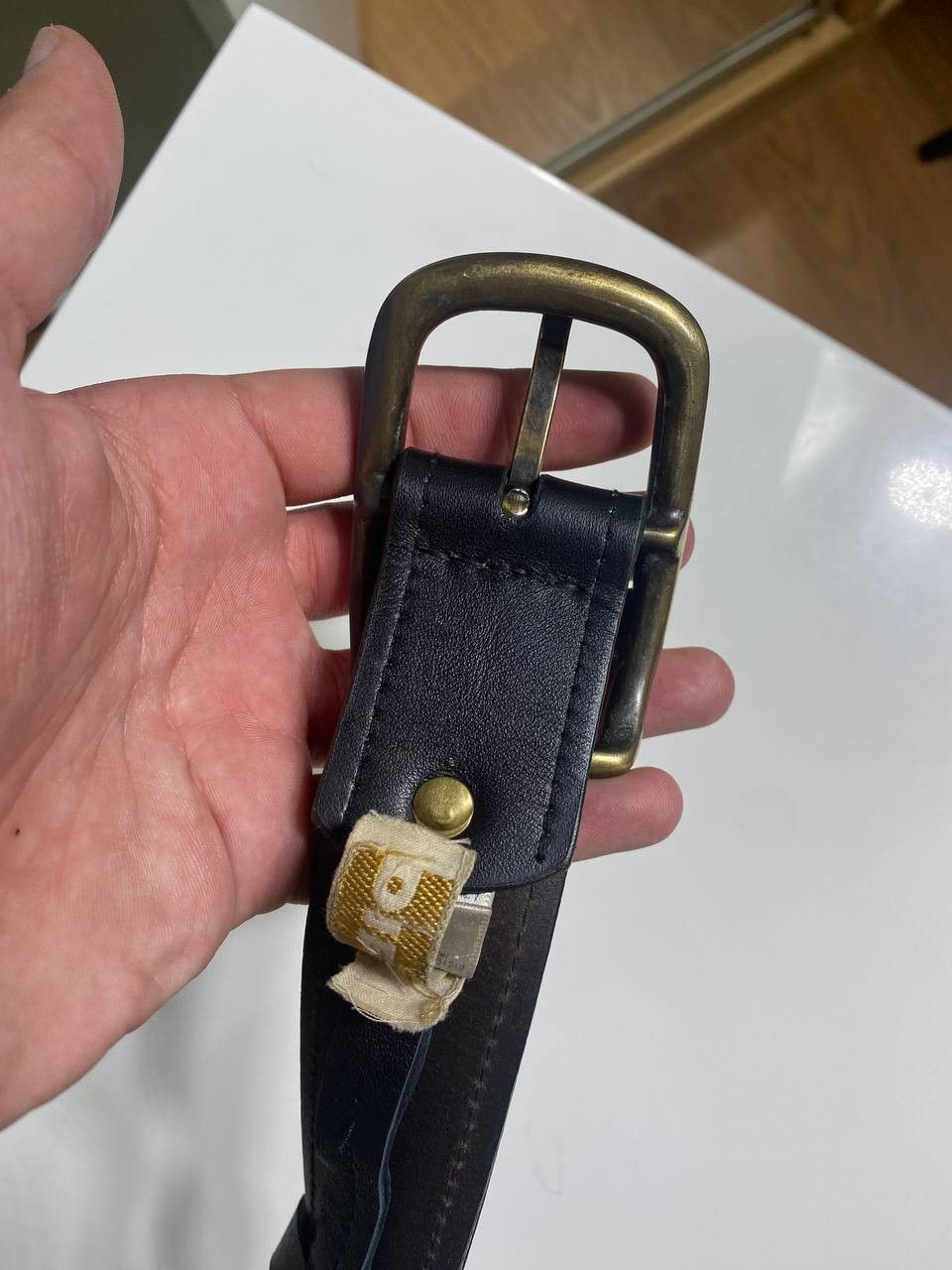 Diesel × Vintage Diesel Y2K vintage logo leather belt Size ONE SIZE - 7 Thumbnail