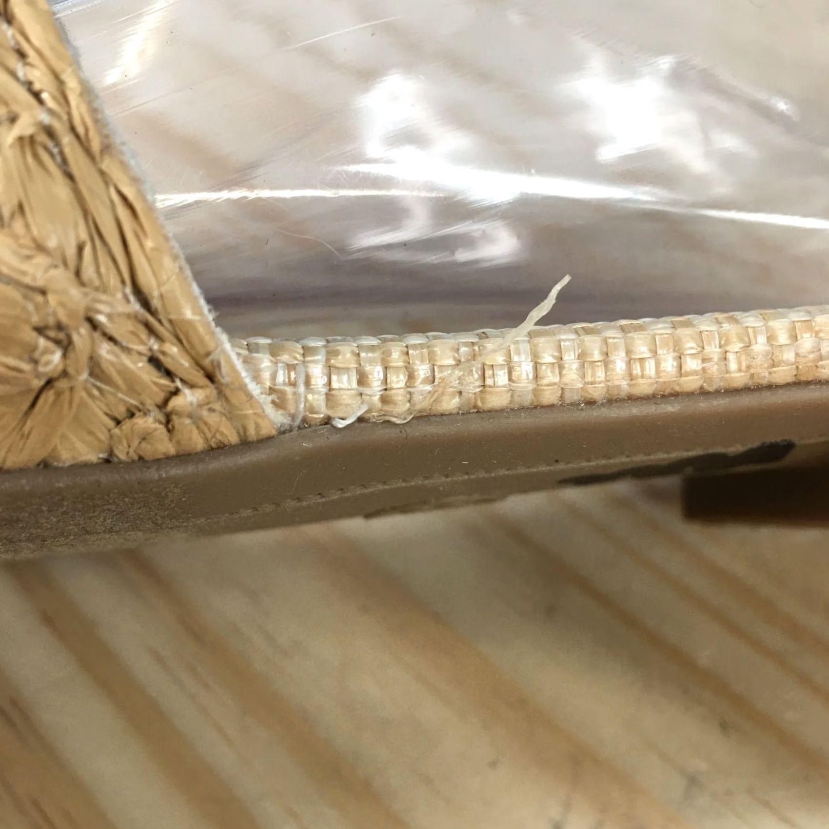 Vintage A New Day Sandals Womens 8 Raffia Woven Slide Tan Slip On Open Toe Casual Flats Shoes Womens 8 Sandals Slide Raffia Open Toe Tan Casual Flats Size US 8 / IT 38 - 5 Thumbnail