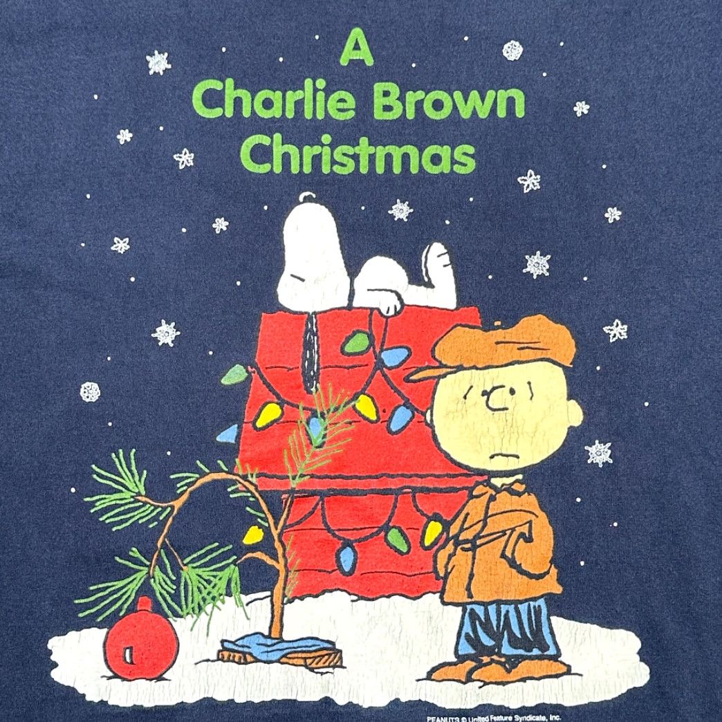 Gildan VINTAGE Charlie Brown Christmas Shirt Adults XL Blue Peanuts Snoopy Y2K Size US XL / EU 56 / 4 - 2 Thumbnail