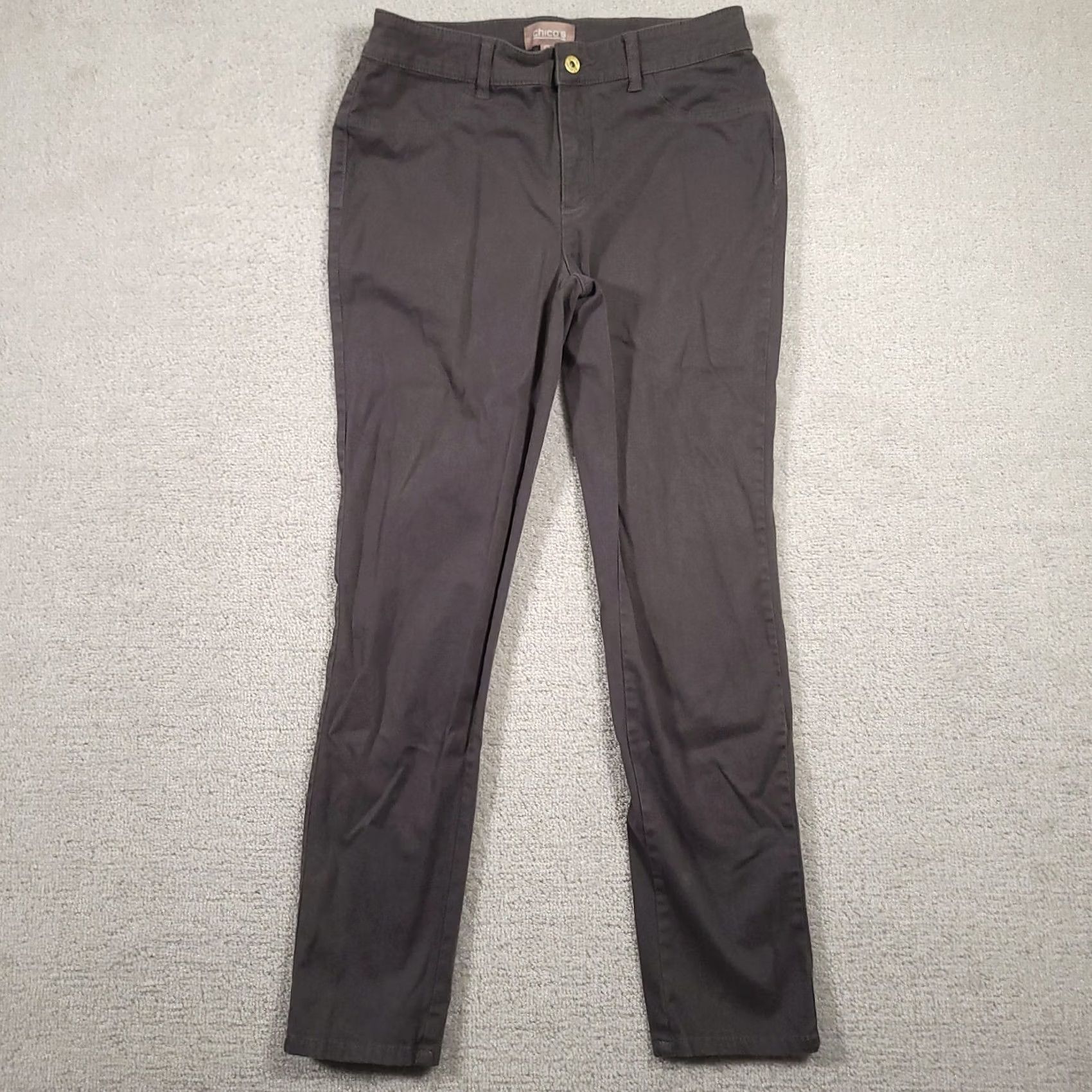 Vintage Chicos Skinny Jeans Womens Size XS Gray Stretch Chico Size 0.5 Jeans Regular 30 in Inseam 29.5 in Gray Denim Size 26" / US 2 / IT 38 - 2 Thumbnail