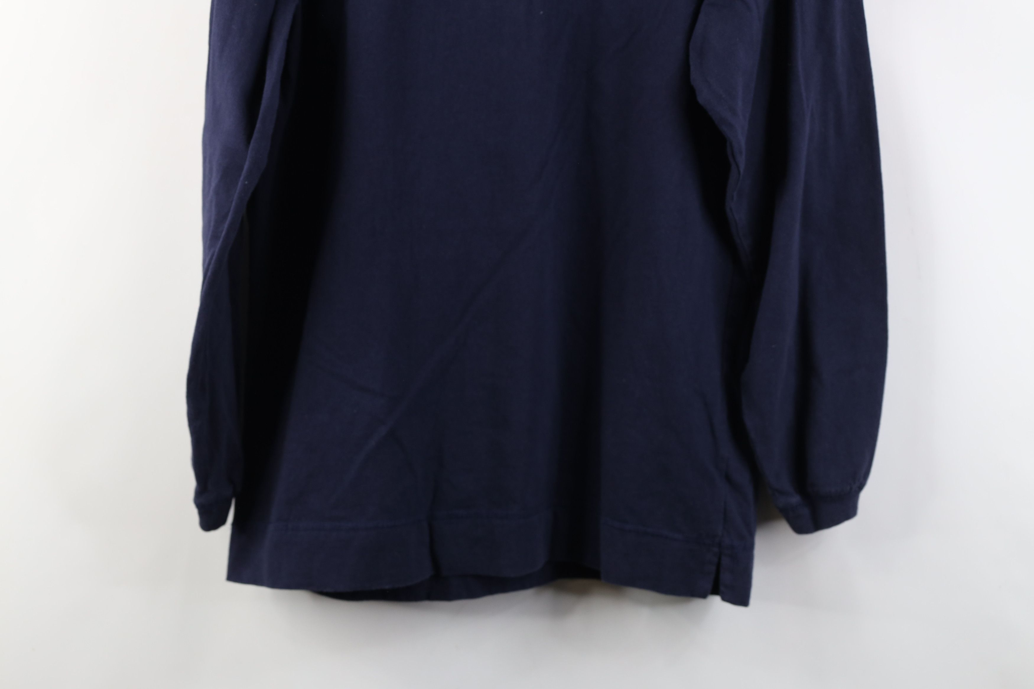Vintage Vintage 90s Streetwear Blank Long Sleeve Henley T-Shirt Blue Size US M / EU 48-50 / 2 - 14 Thumbnail