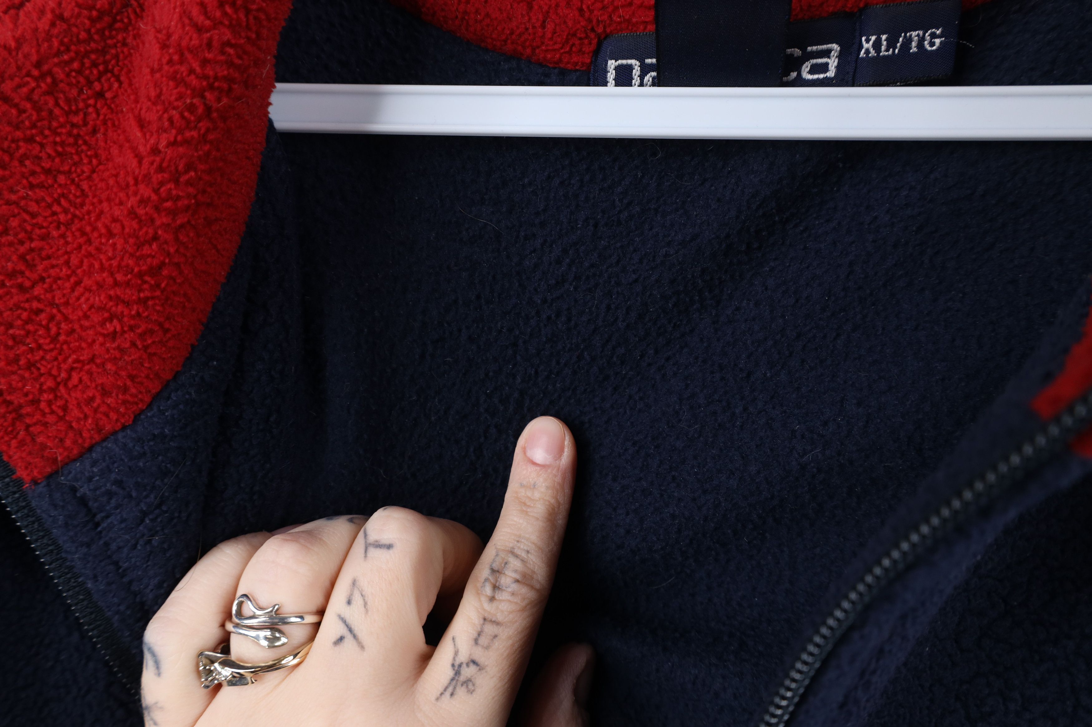 Nautica × Vintage Vintage 90s Nautica Spell Half Zip Fleece Sweater Blue USA Size US XL / EU 56 / 4 - 10 Thumbnail